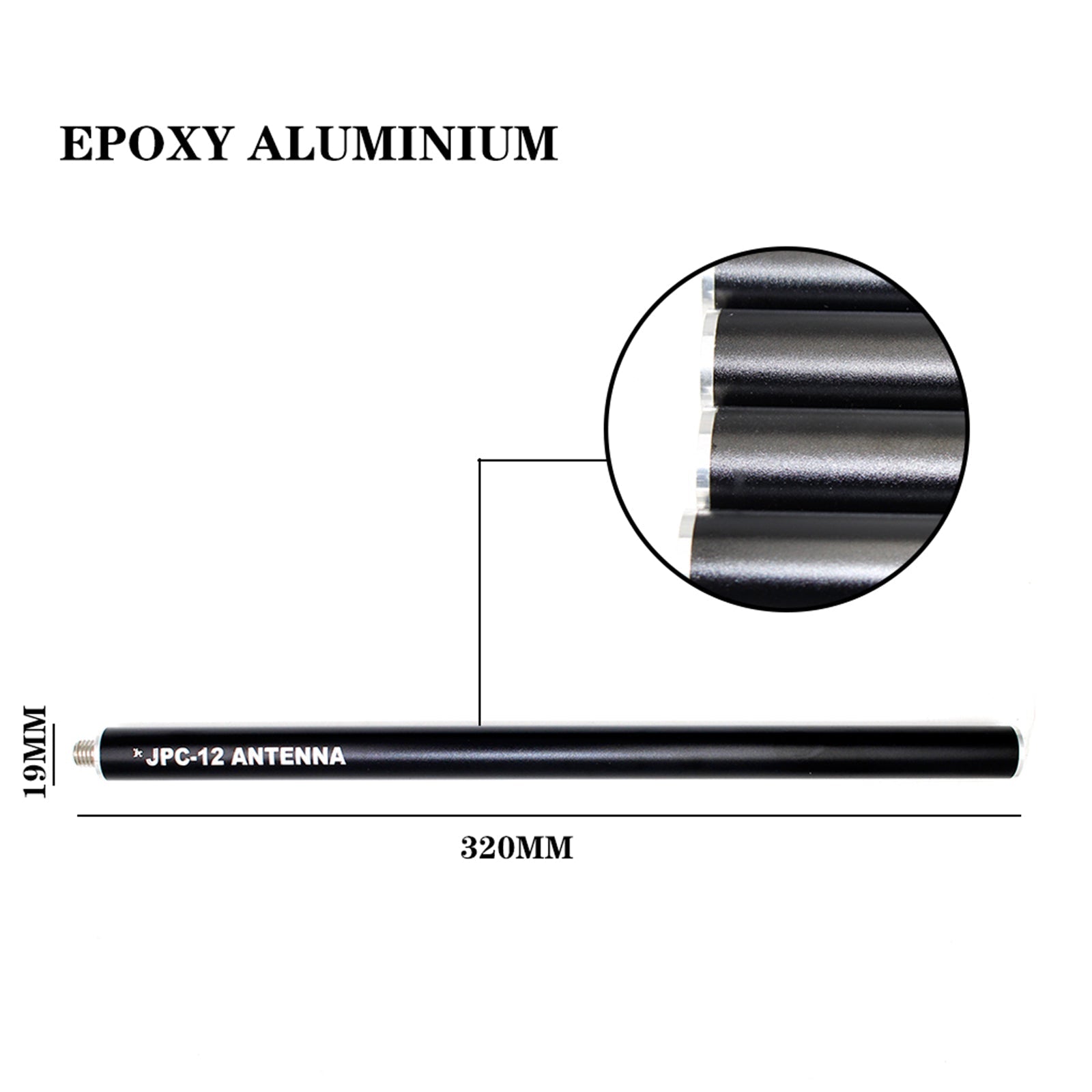 Antenne portative à ondes courtes JPC-12, 8 bandes, support de balcon extérieur, 7MHz-50MHz