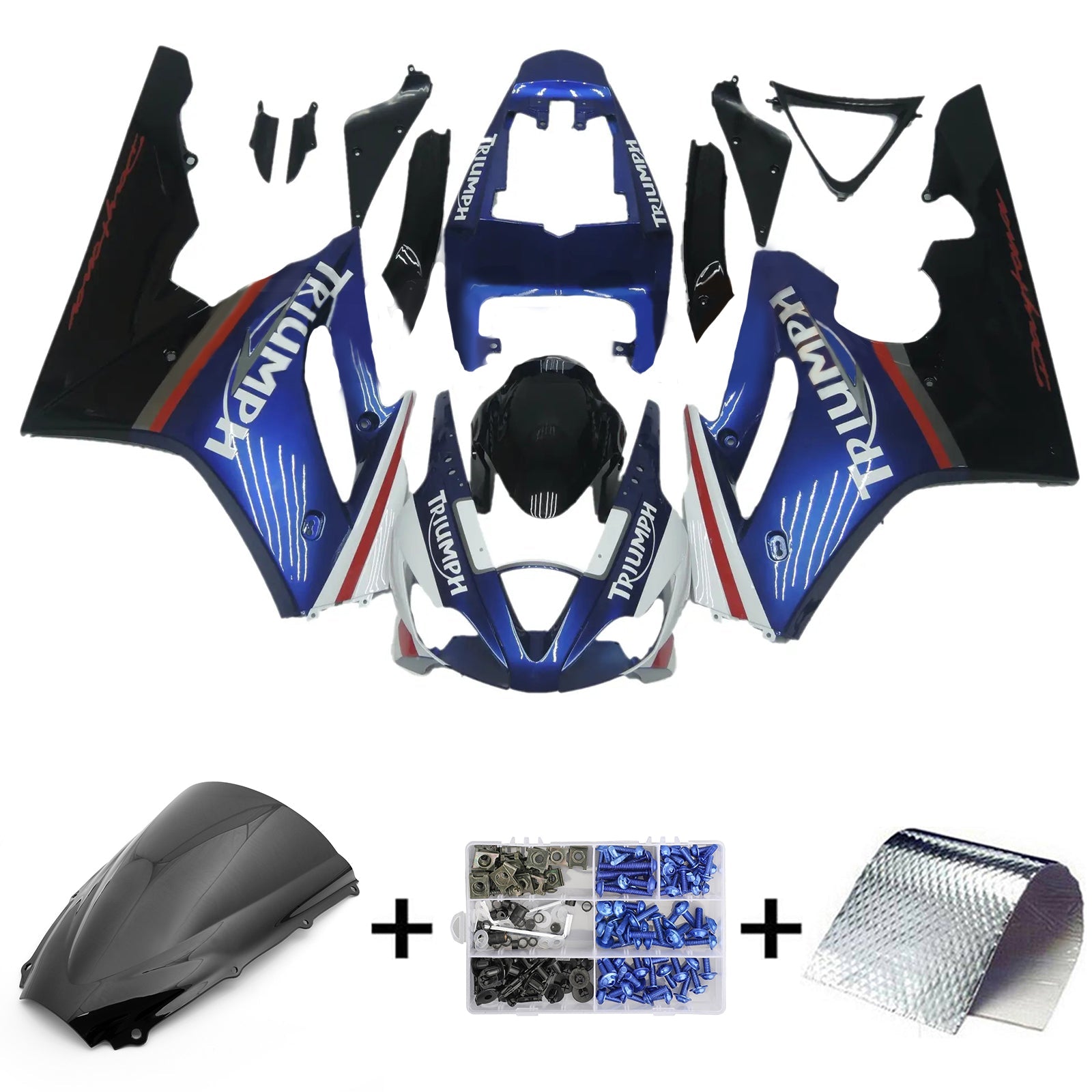 2006-2008 Triumph Daytona 675 Kit carénage carrosserie plastique ABS