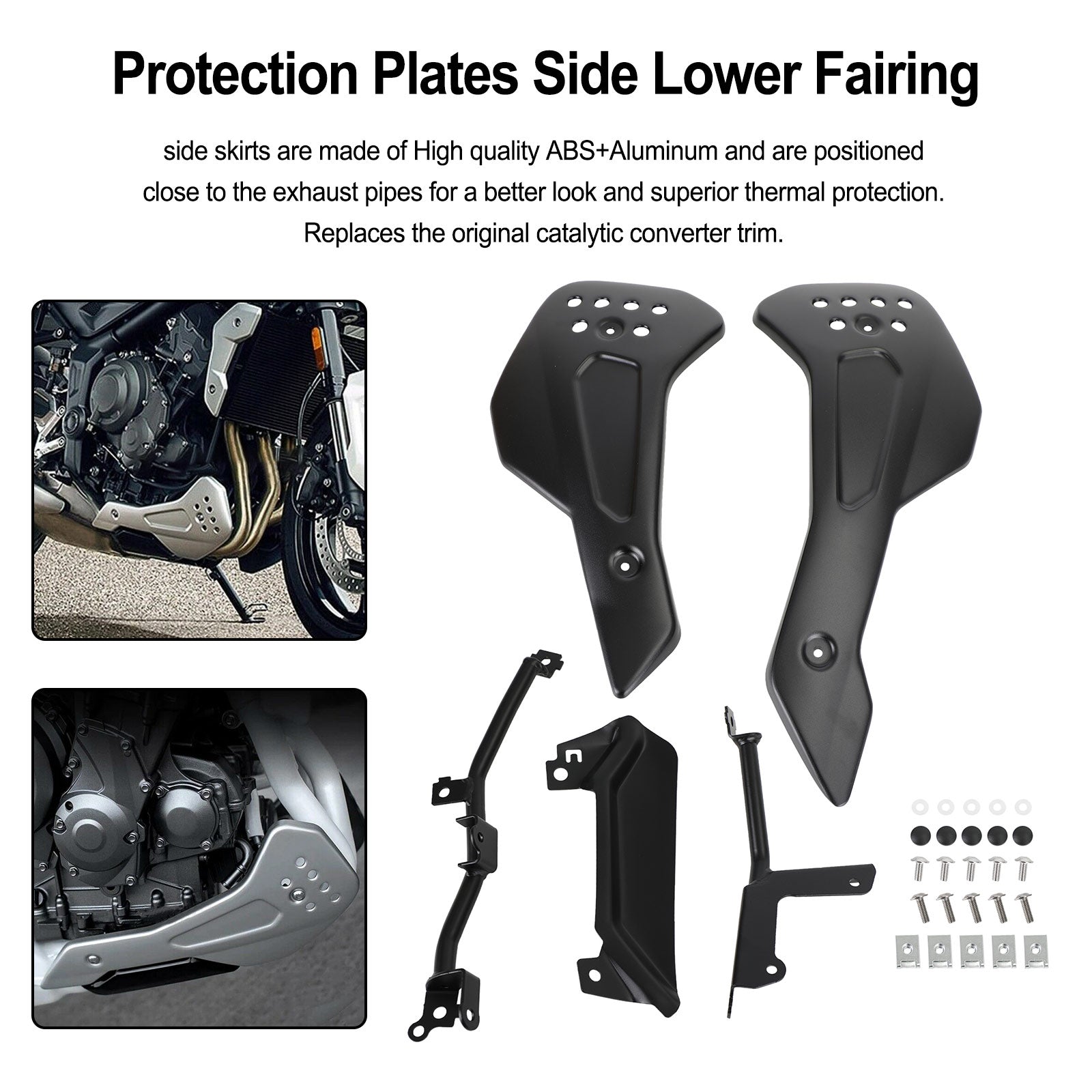 2021 Trident 660 Nedre motor Magebeskyttelsesplater Side Fairing Generic