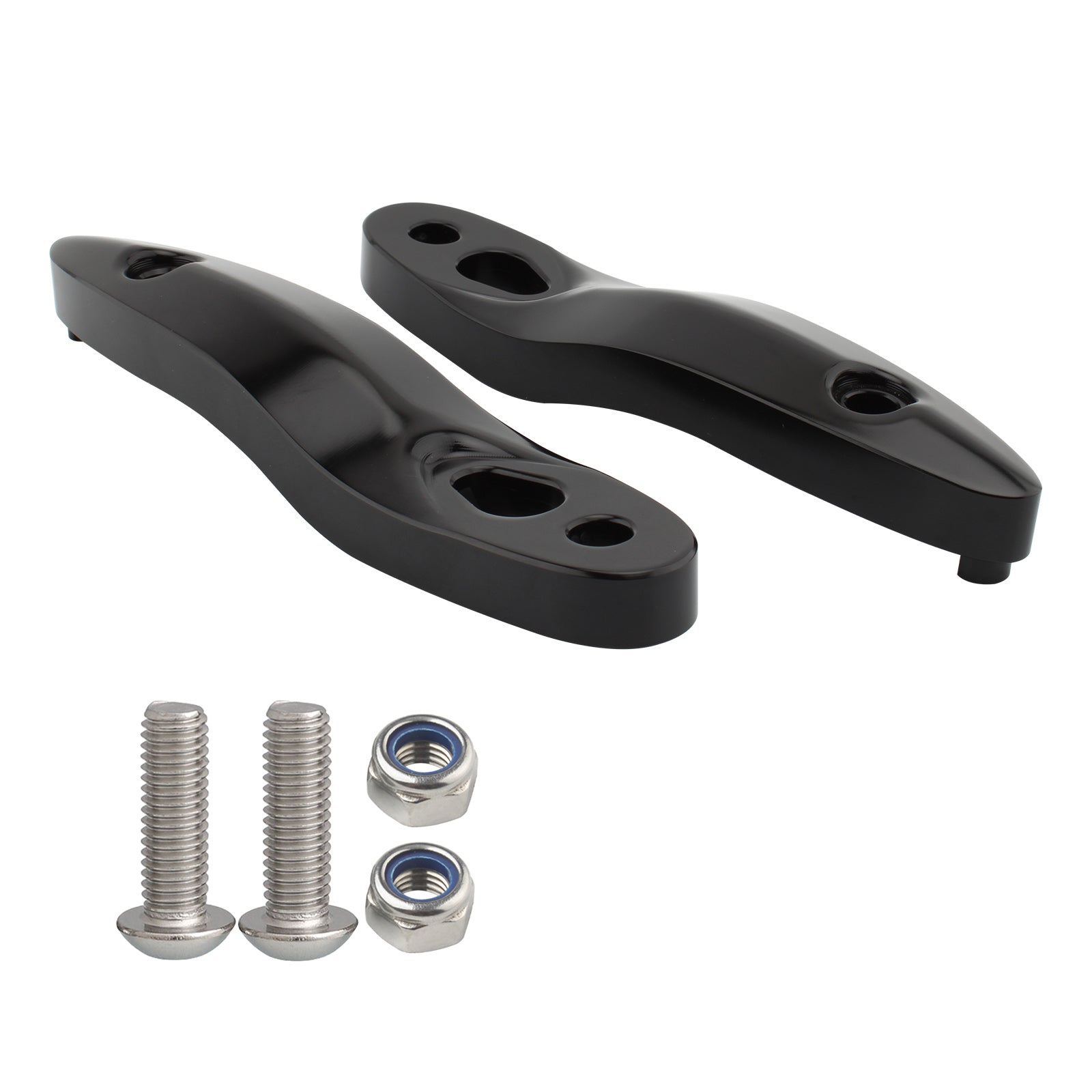 Kit de reubicación de placa de matrícula de soporte de extensión de señal de giro apto para Softail 00-20 negro