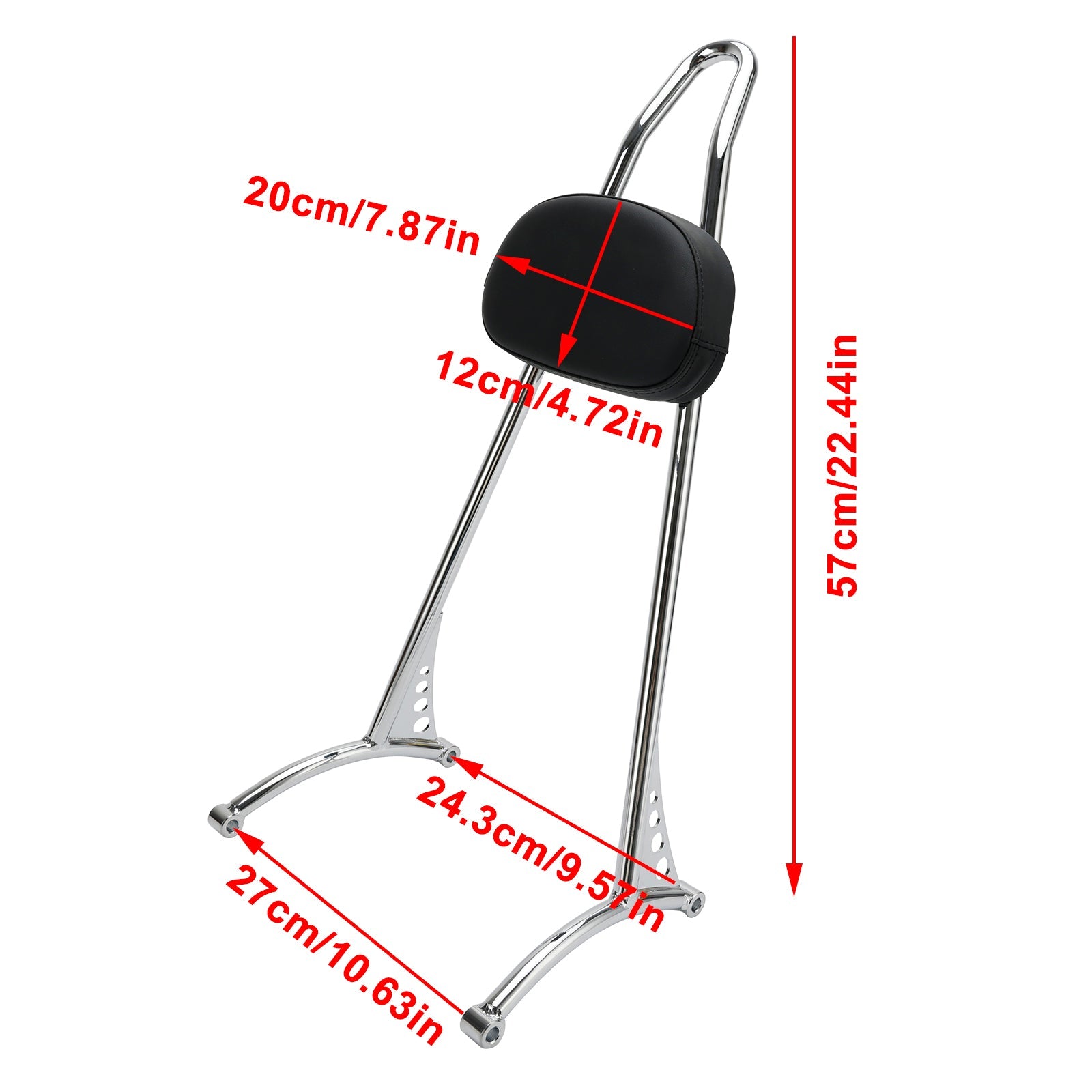 Dossier de barre Sissy passager pour Sportster Iron 883 1200 XL 48 72 2004-plus tard