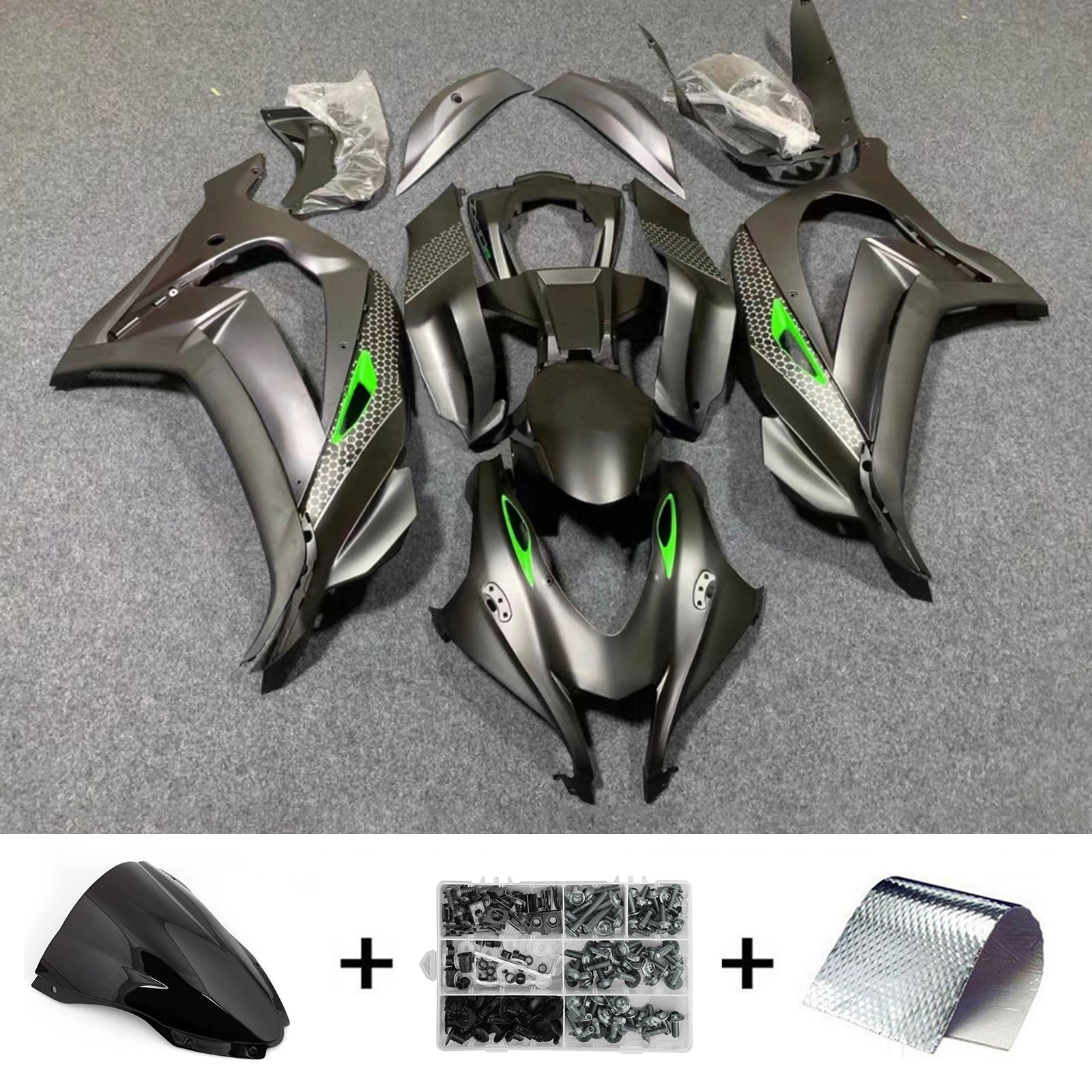 2016-2020 kawasaki zx10r injection de camen kit de carrosserie en plastique ABS # 155