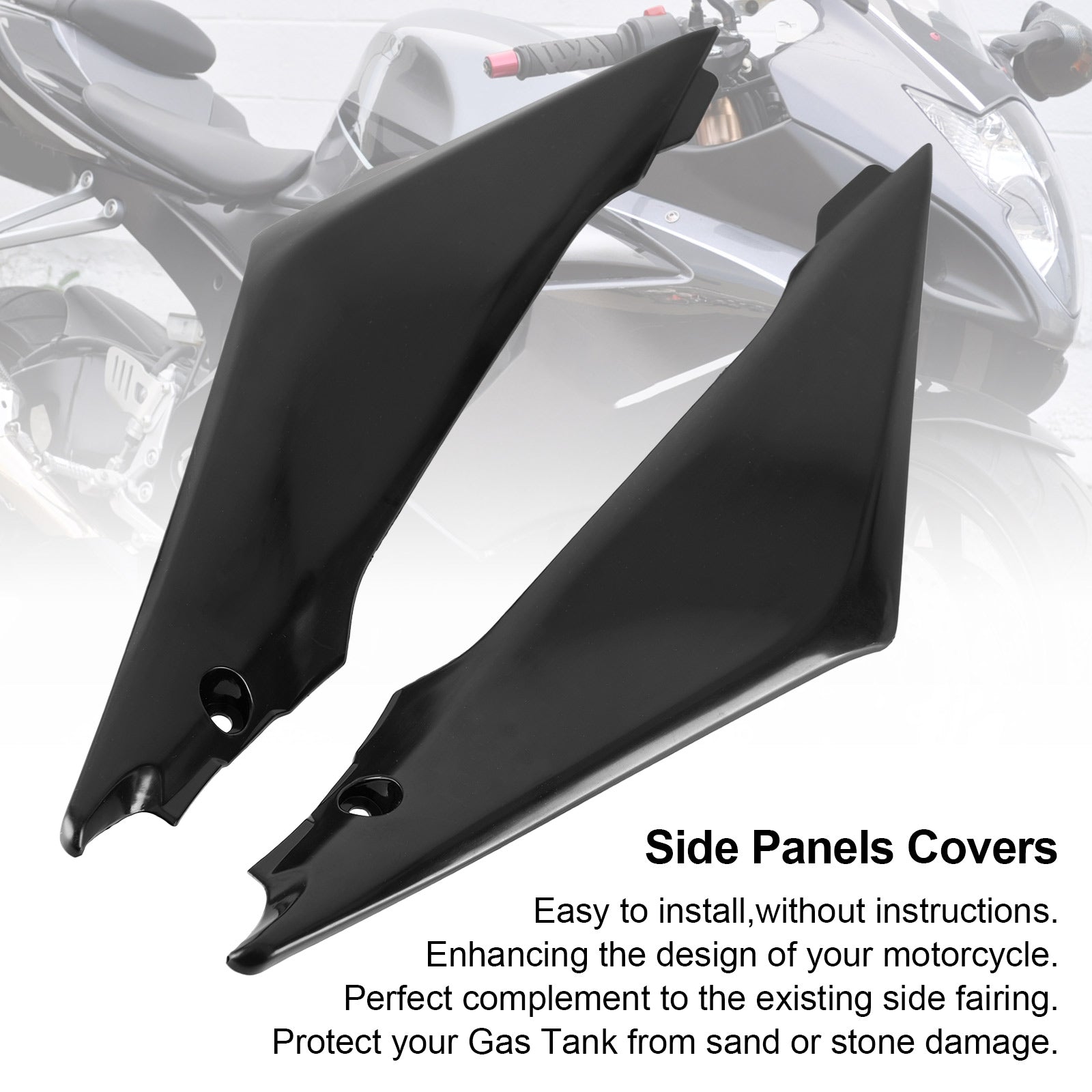 Areyourshop Gas Tanque de combustível lateral tampa de capa de capa de fada para Suzuki GSXR1000 2005-2006 K5