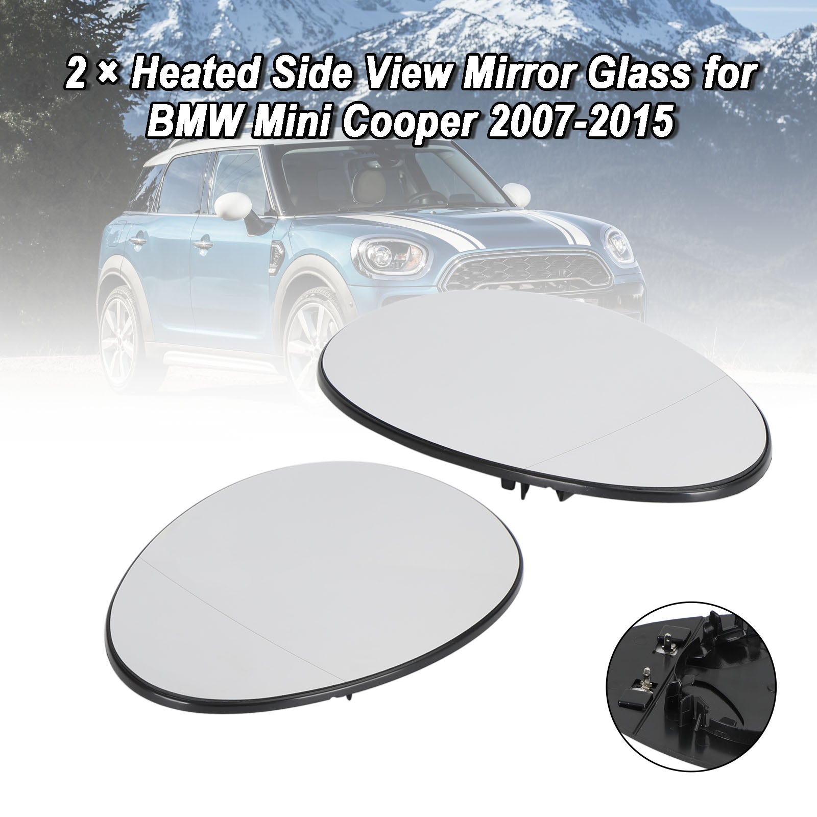 BMW Mini Cooper 2007-2015 2 � Heated Side View Mirror Glass