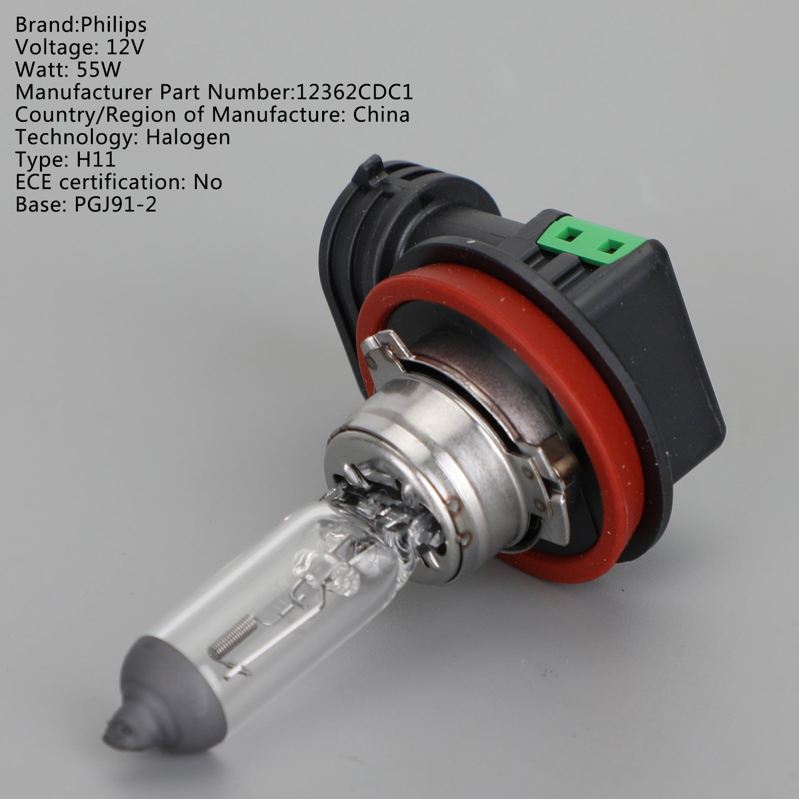 H11 para faros halógenos Philips CoreDrive 12362CDC1 12V 55W PGJ91-2 genérico