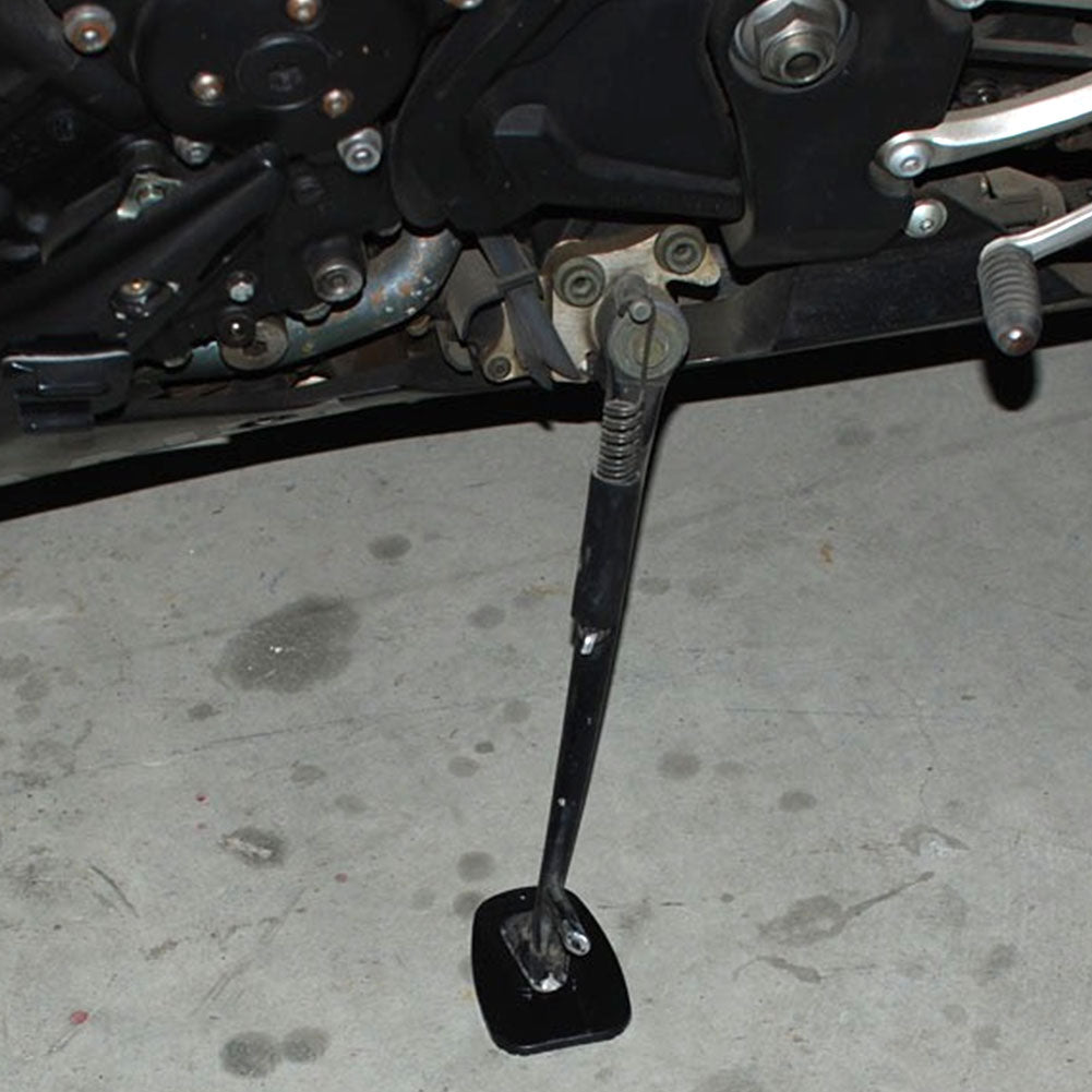 Plast eftermarknad motorcykel kickstand platta cyklistens kick stativ svart generisk