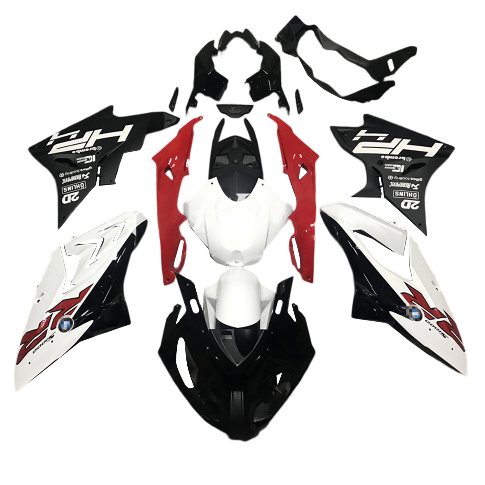 2015-2016 BMW S1000RR Kit de carénage Kit de carrosserie Plastique Abs
