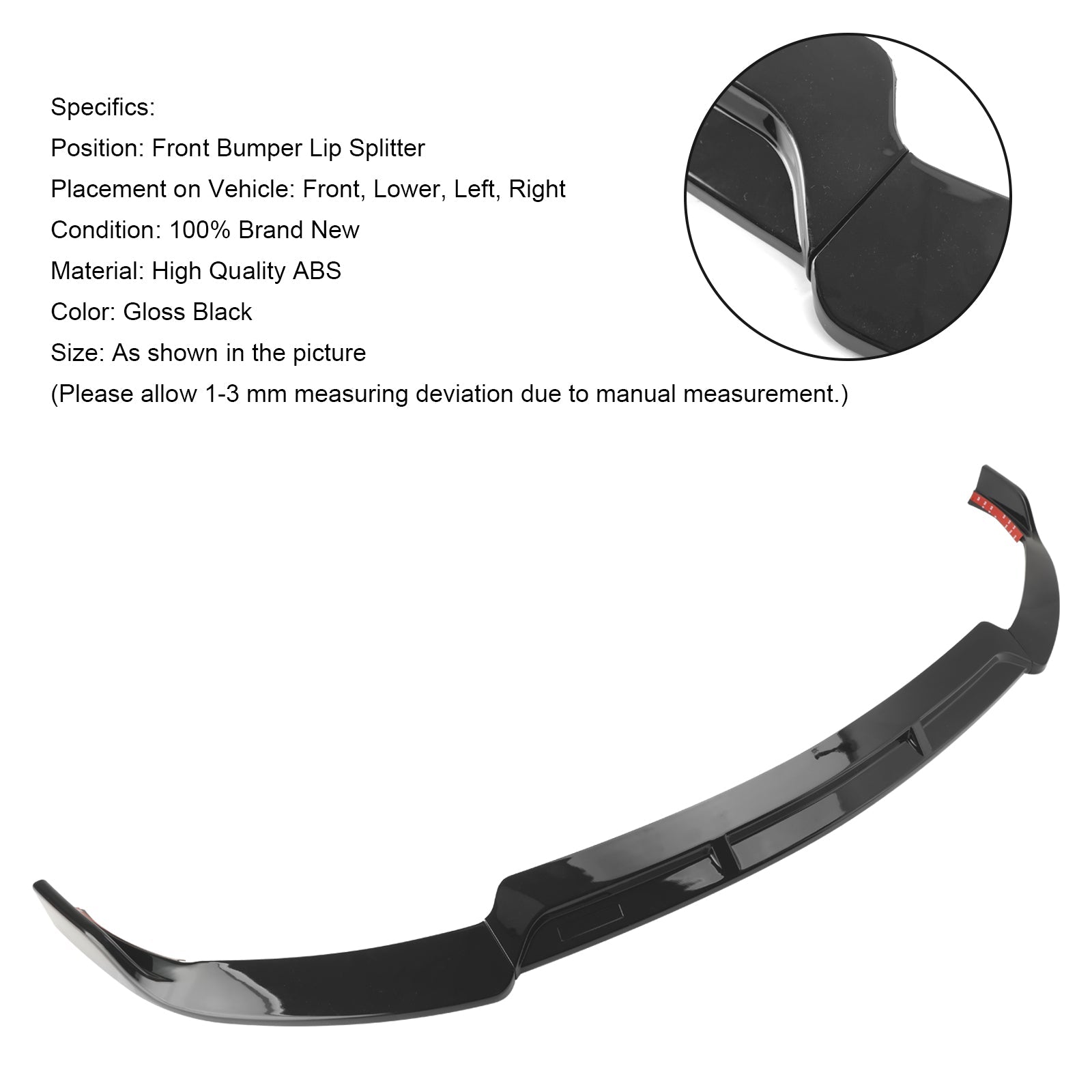 Mercedes Benz Classe C 2019-2021 W205 Lèvre de séparateur avant style Brabus C205