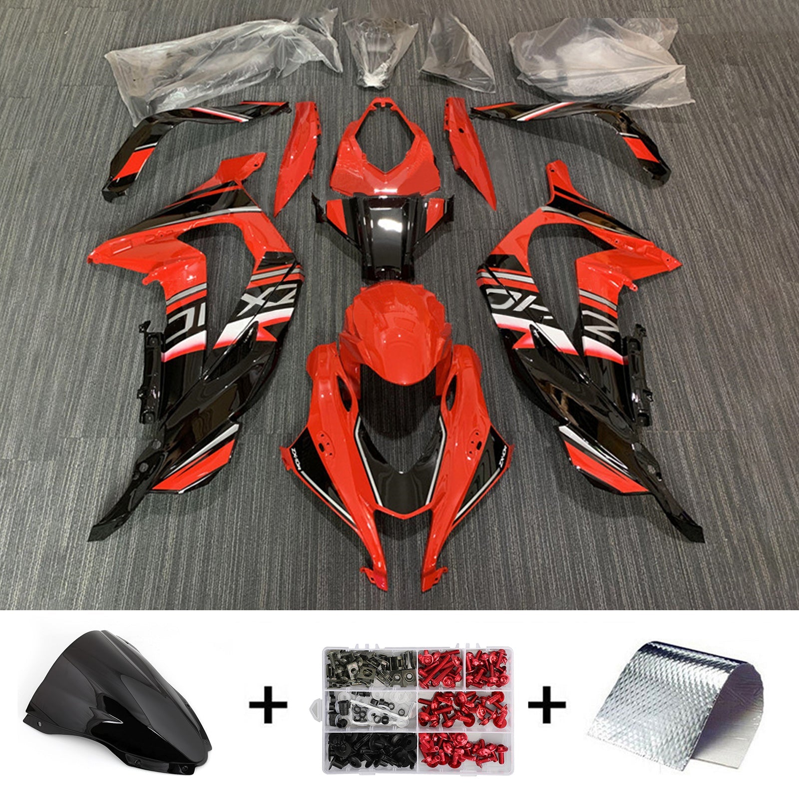 2016-2020 kawasaki zx10r injection de carénage kit de carrosserie en plastique ABS # 145