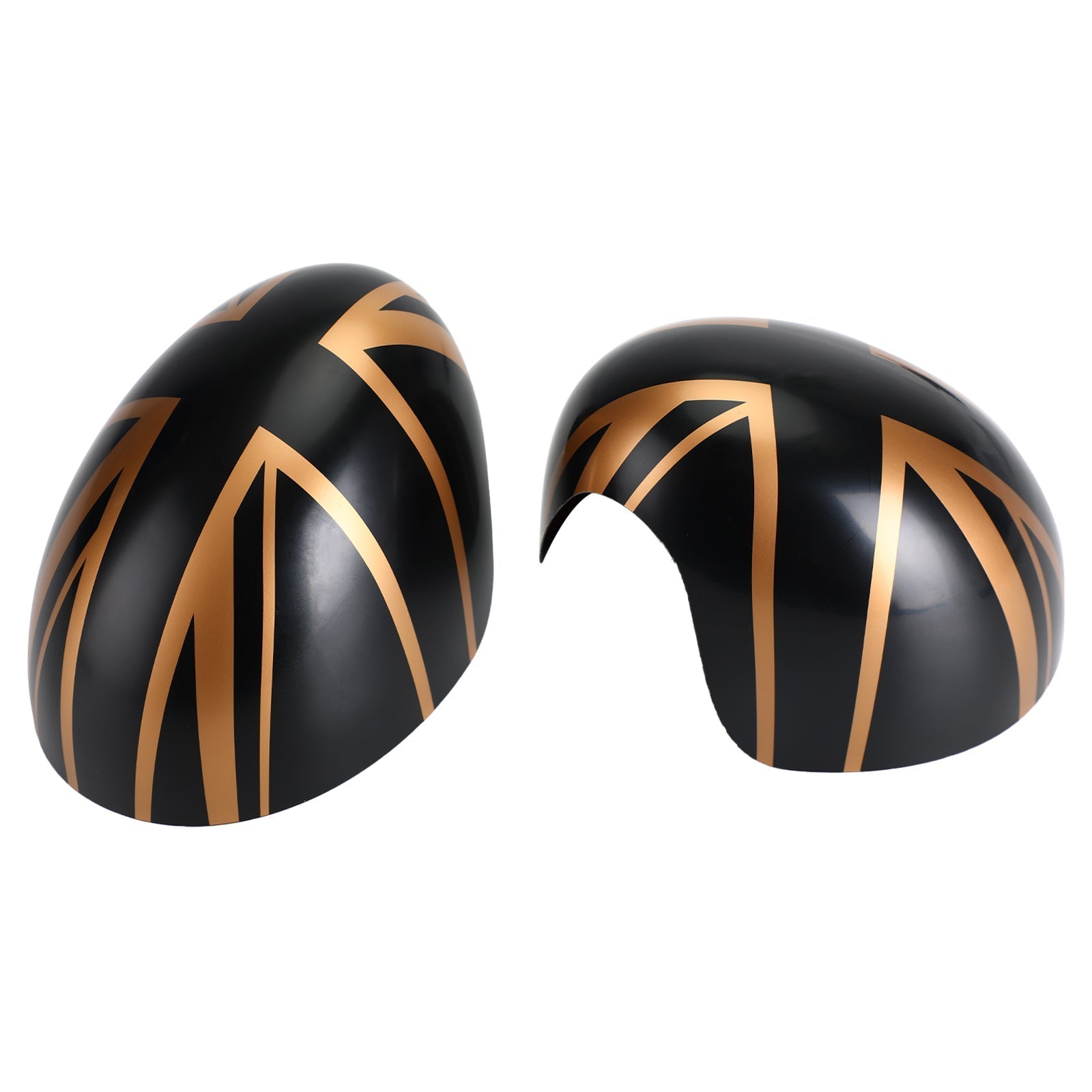 Britse vlag achteruitkijkspiegelafdekking voor MINI Cooper Hardtop F55 F56 zwart/goud