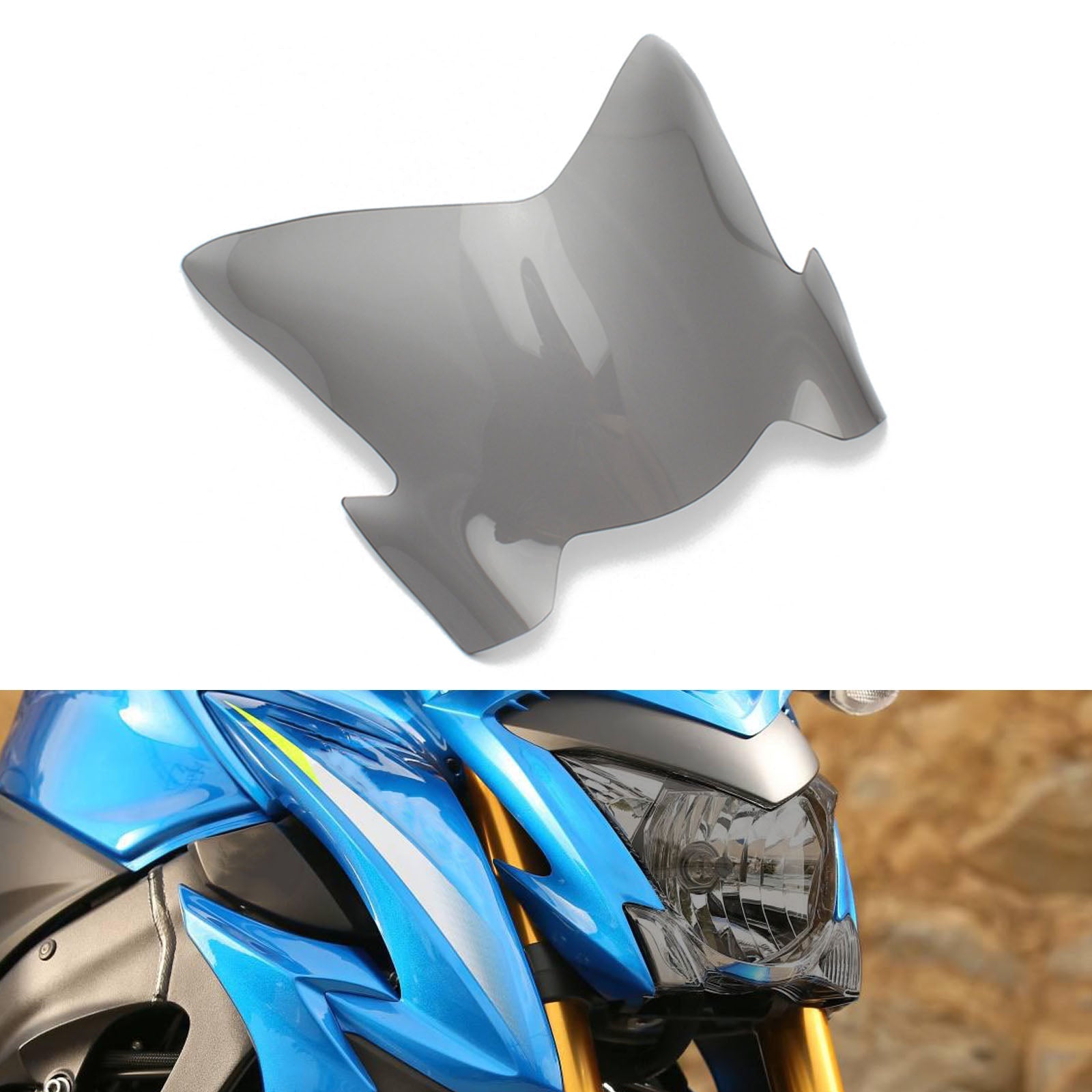 ¿Protección de lente de faro delantero adecuada para Suzuki Gsx-S 1000 Gsx S 1000 17-21? Humo genérico