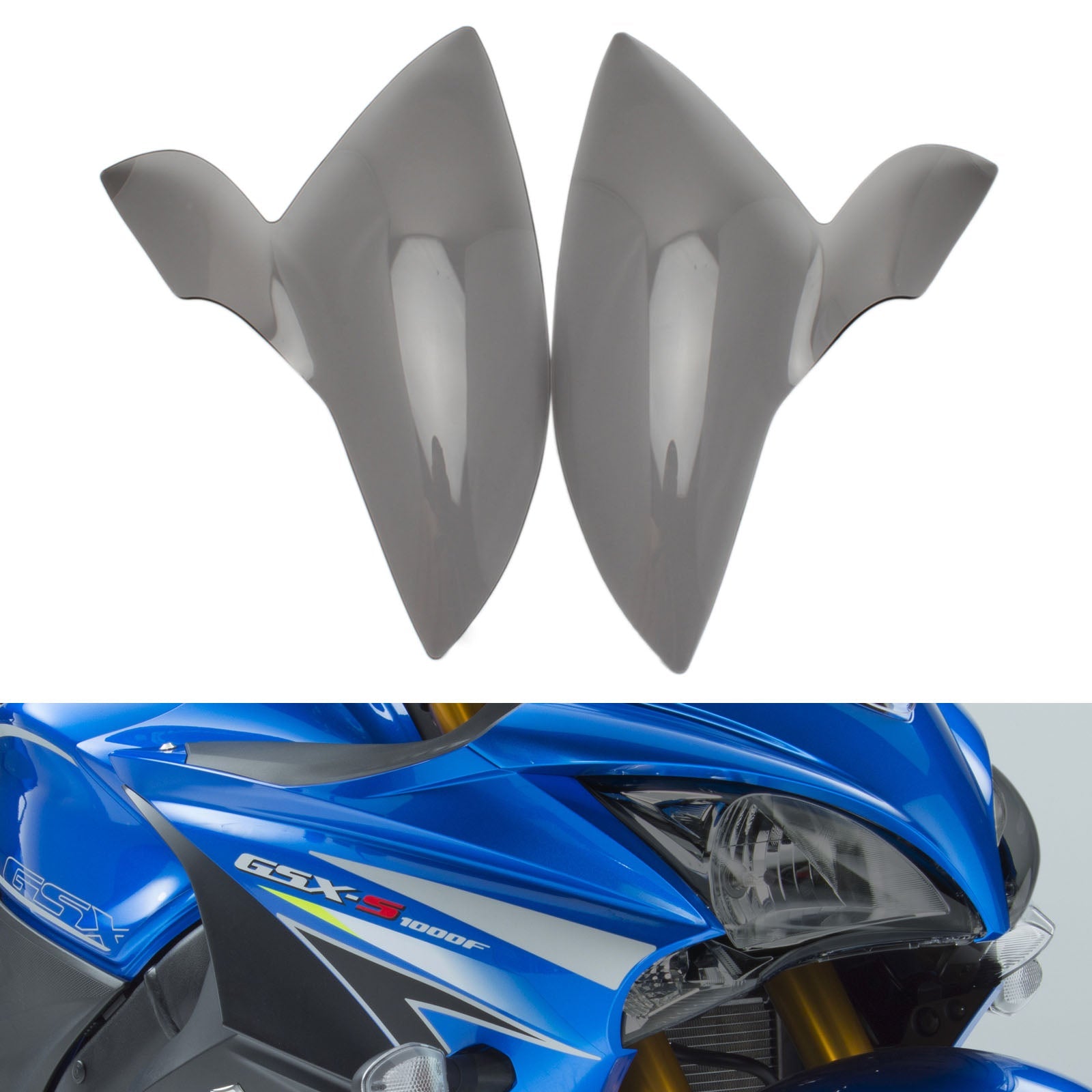 Protector de lente de faro delantero para Suzuki Gsx-S 1000F 2015-2021, color humo genérico