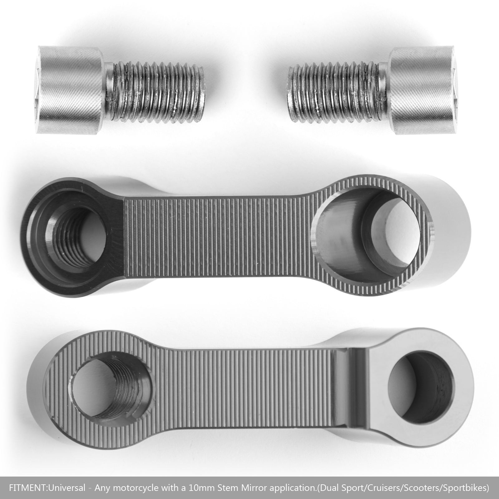 Pár ALU 10 mm motocyklové zrkadlo Riser Extender Adapter namontuje motorový titán generický generický