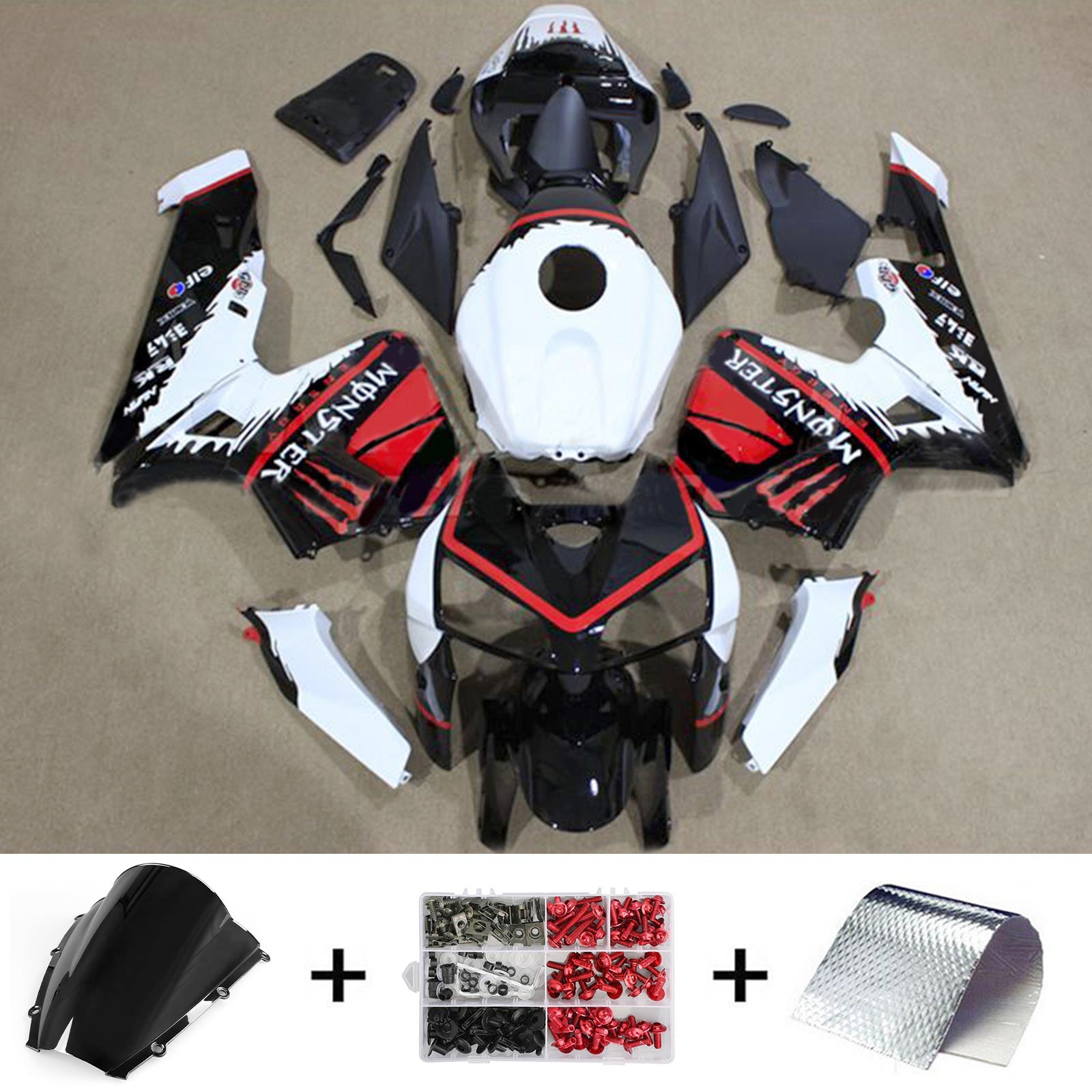 2003-2004 Honda CBR600RR F5 FAIRING KIT BODEWORD PLASTU ABS