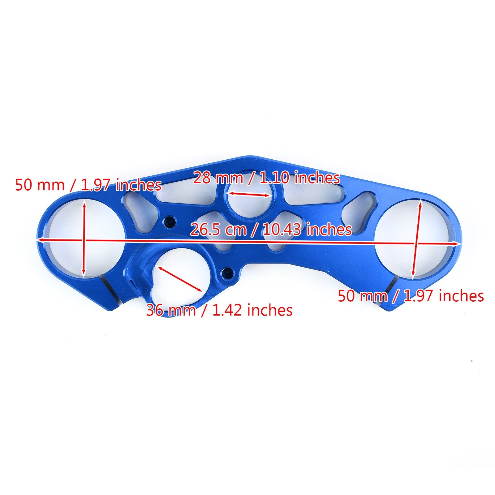 SUZUKI GSXR 600 750 1000 abaissement de la pince supérieure supérieure avant de l'arbre triple