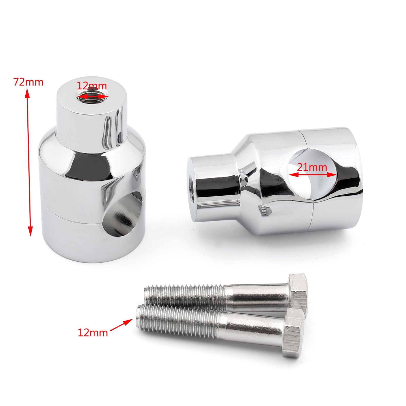 Stuurverhogers Montage Montageklemmen Motorfiets Fiets 7/8" 22mm Zwart