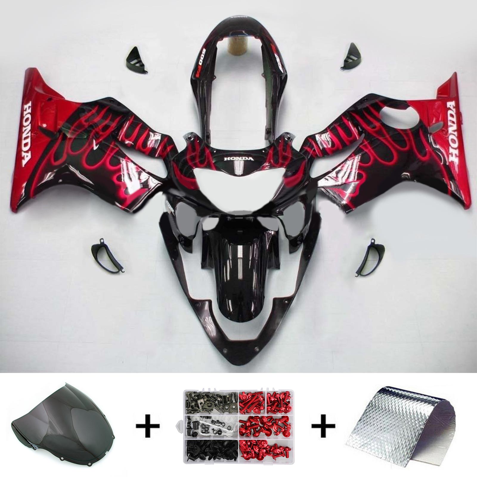 1999-2000 Honda CBR600F4 Kit de carénage injection d'amotopart Bodywork Plastic Abs # 107