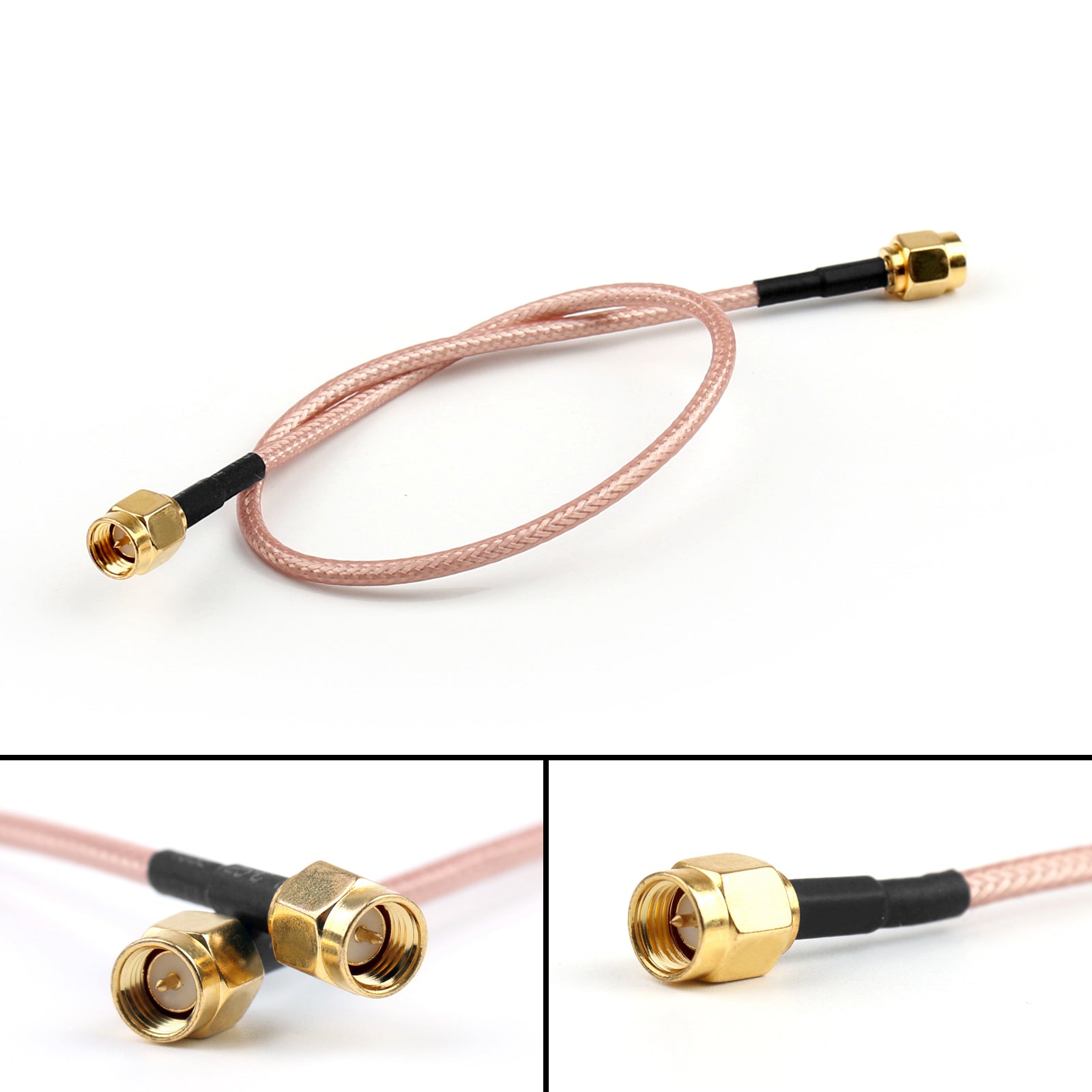 1Pcs 30cm RG316-D Double SMA Male Plug to SMA Male Shield Jumper Pigtail Cable 12in