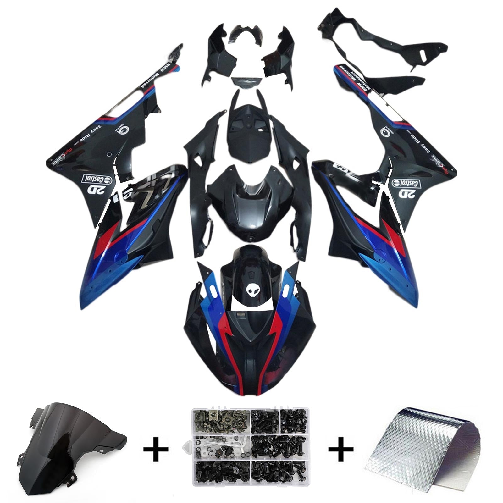 2017-2018 BMW S1000RR Kit Carénage Carrosserie Plastique ABS