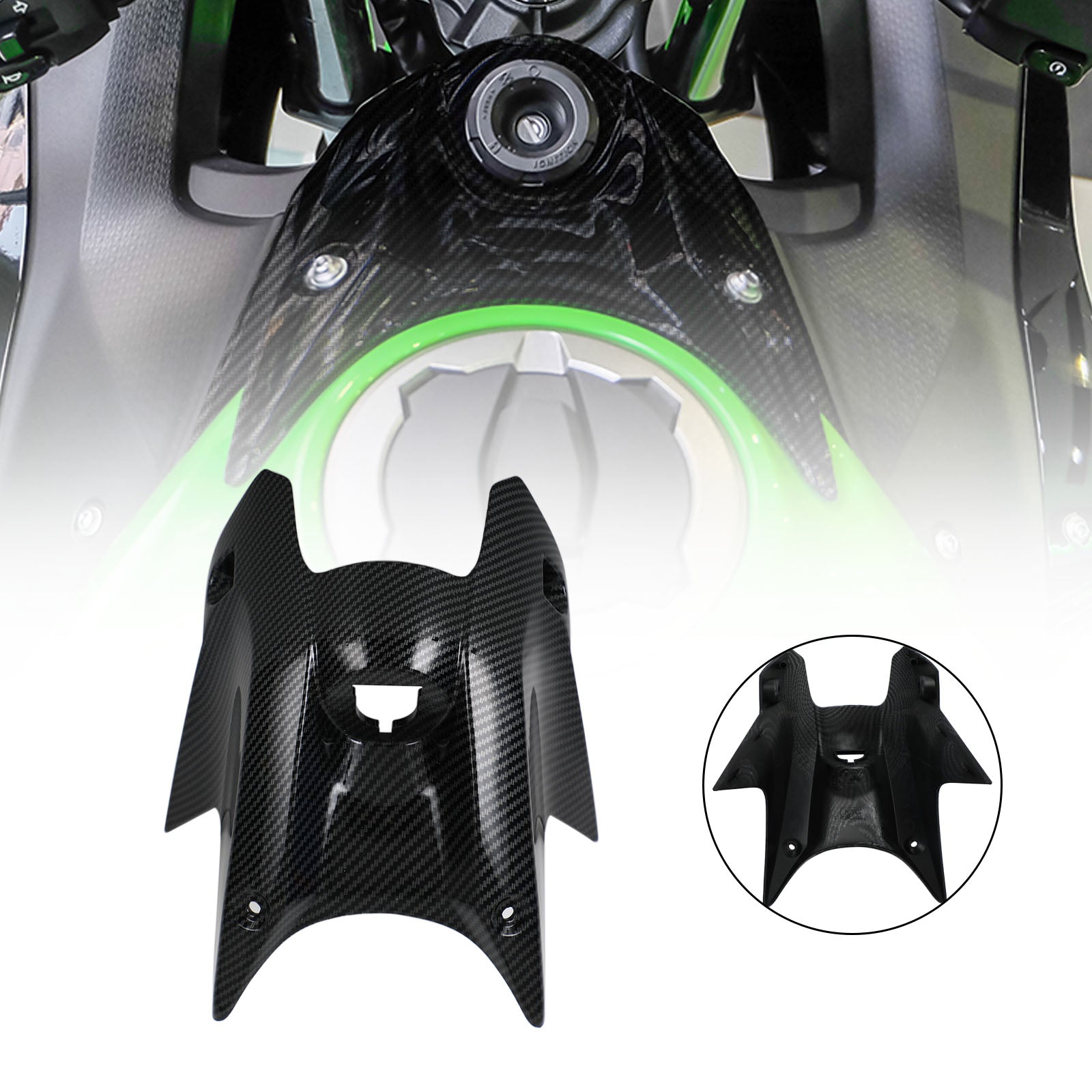 Areyourshop ABS llave de arranque interruptor de encendido cubierta de tanque para KAWASAKI Ninja650 Z650 2017-2020