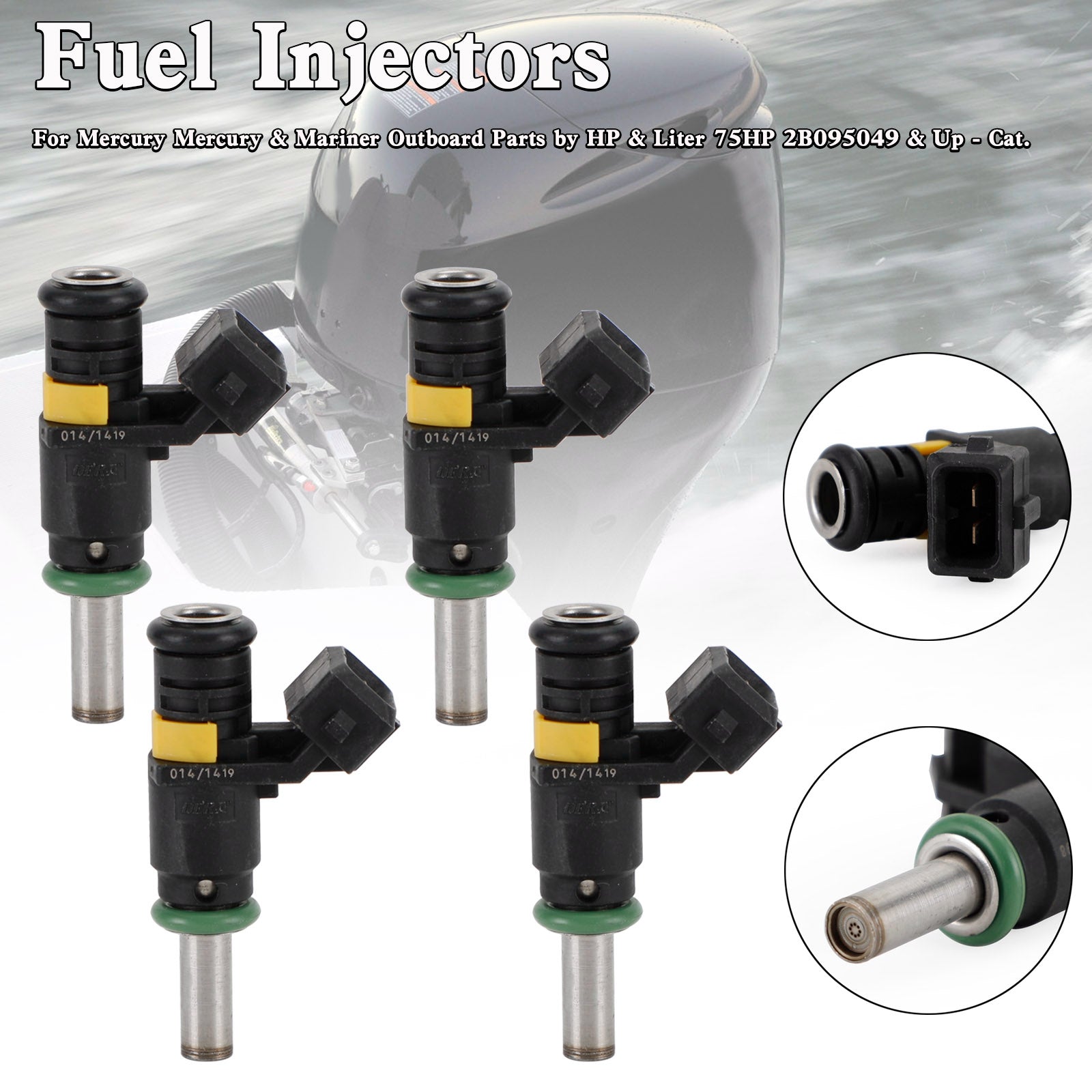4 pièces 8M6002428 moteur hors-bord 150HP injecteur de carburant 4 temps