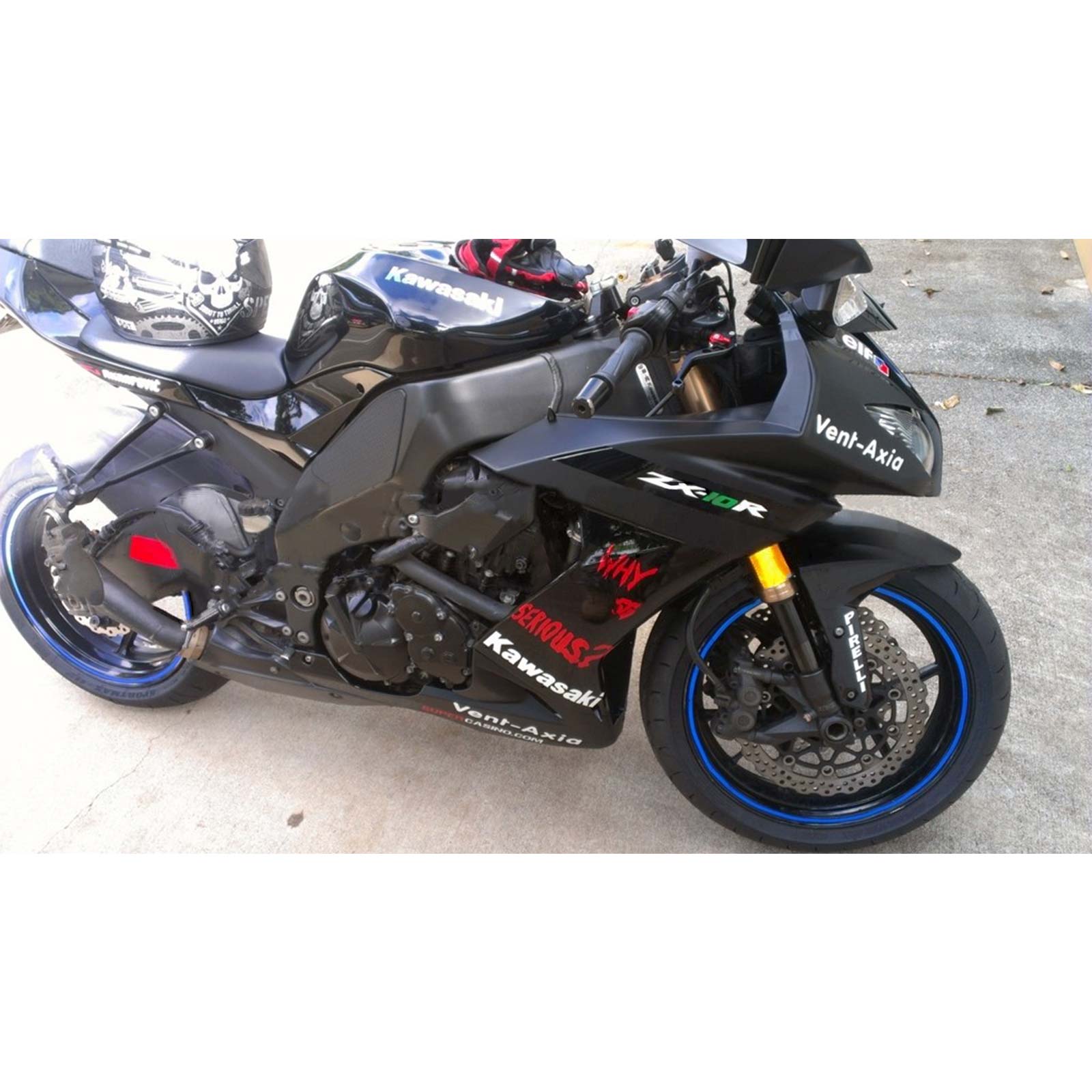 2008-2010 Kawasaki ZX10R Amotopart vstrekovacia kapotážová súprava karosérií Plast ABS #106