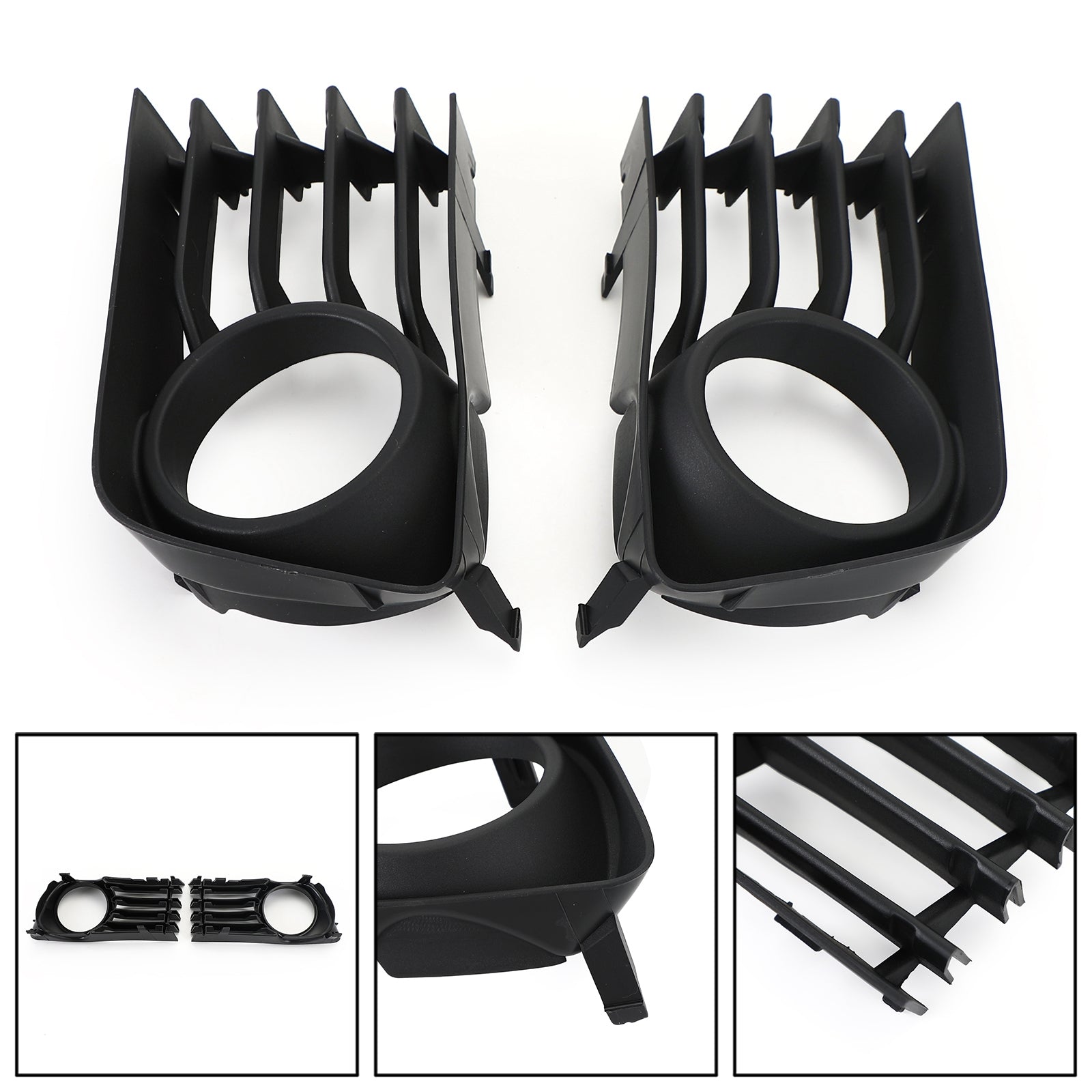 2 Stuks Bumper Mistlamp Grille Grill Trim Cover Fit Toyota Prius 2004-2009 05 06 07 08 Zwart