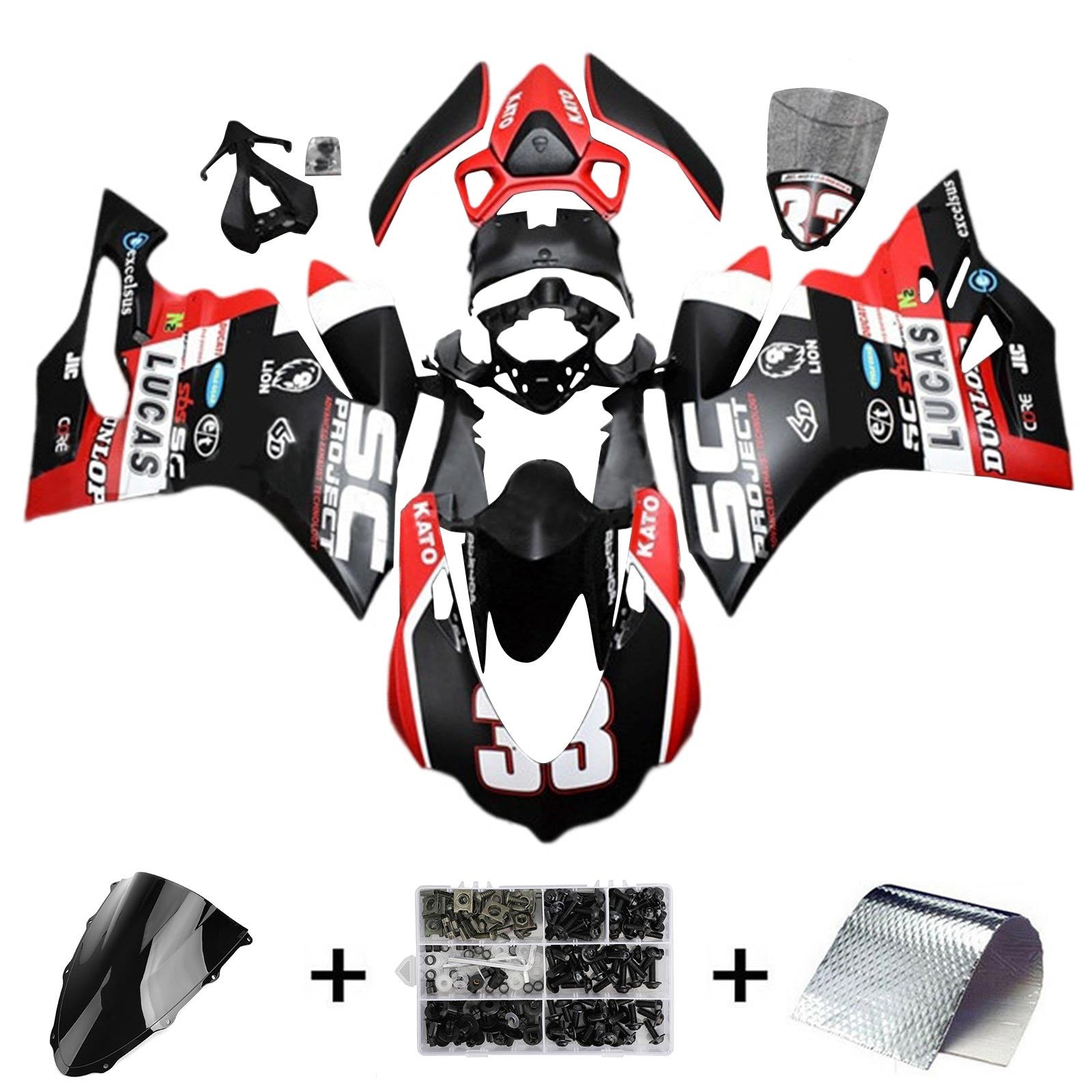 2015-2020 DUCATI 1299 959 Kit de carénage Kit de carrosserie Plastique Abs