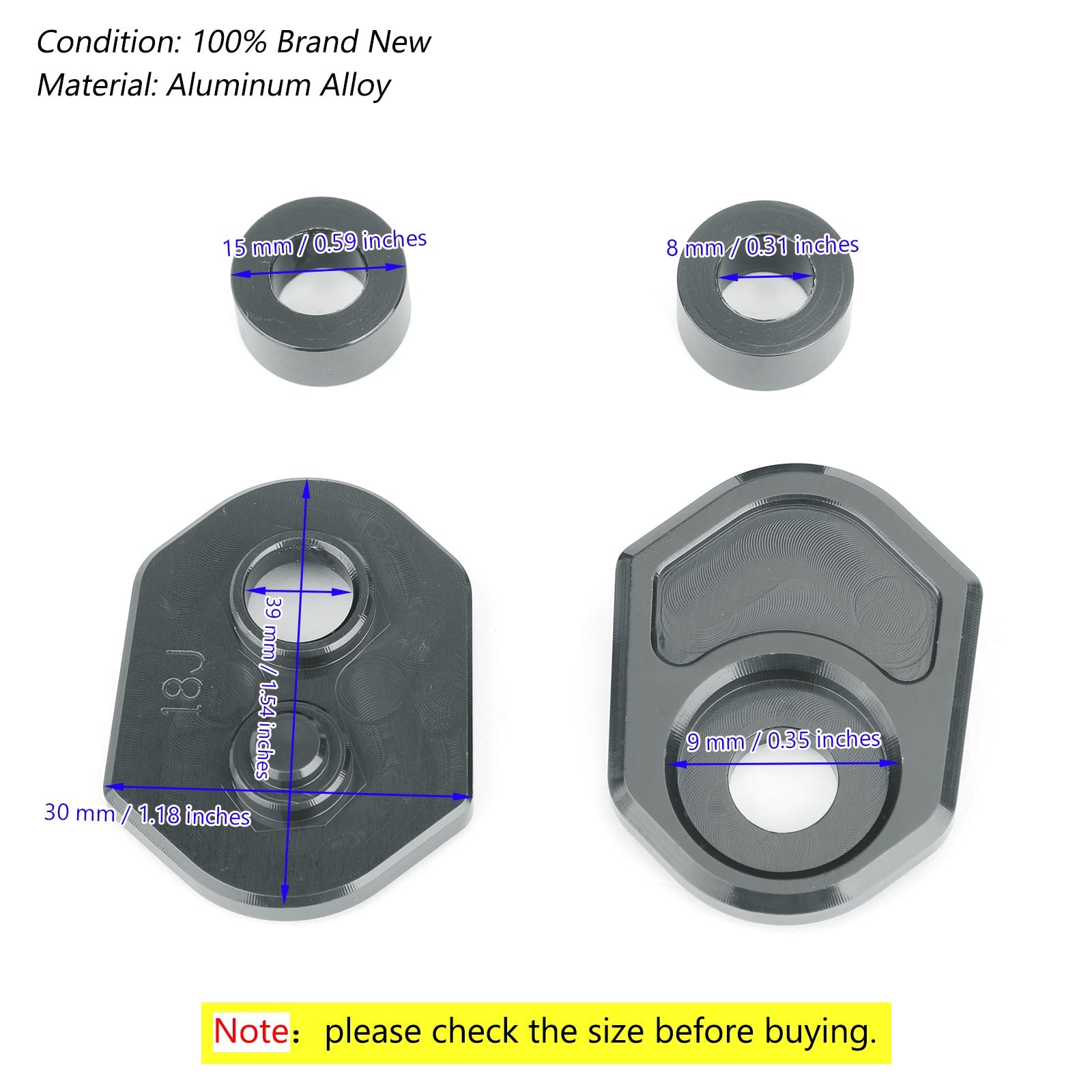 Aluminium richtingaanwijzers indicatoradapter afstandhouders voor Honda MSX125 MSX125SF Generiek