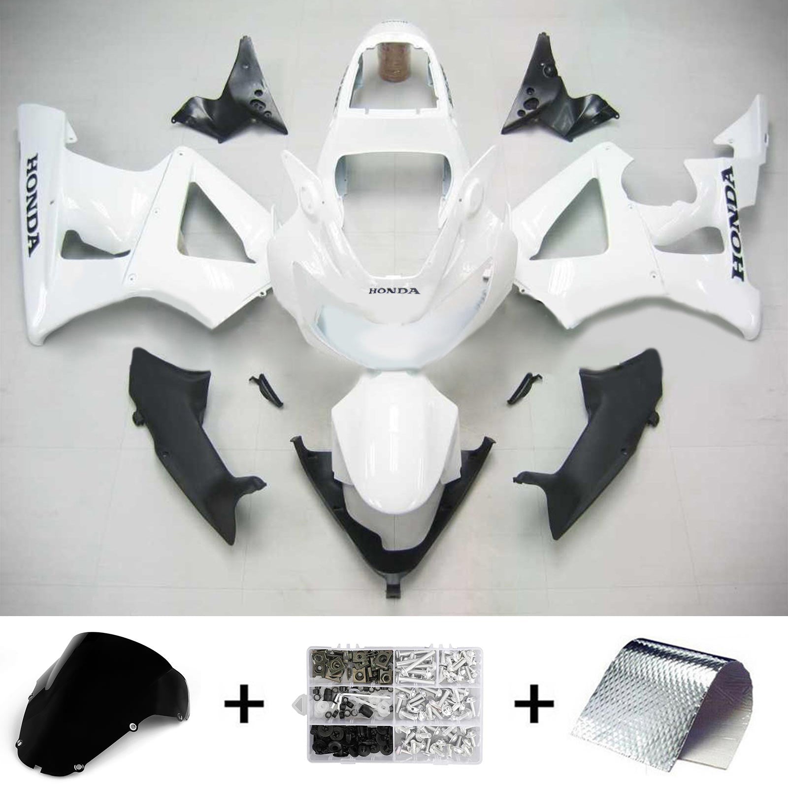 2000-2001 Honda CBR929RR Kit de carénage d'injection Amotopart carrosserie plastique ABS #115