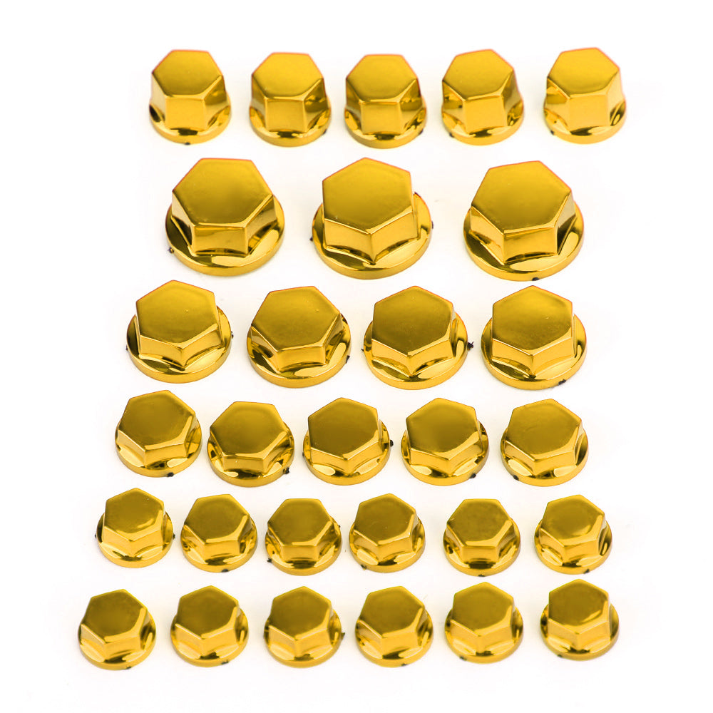 30 skrutkových krytov šesťuholníkovej zásuvky pre Moped Scooter Gold Yamaha