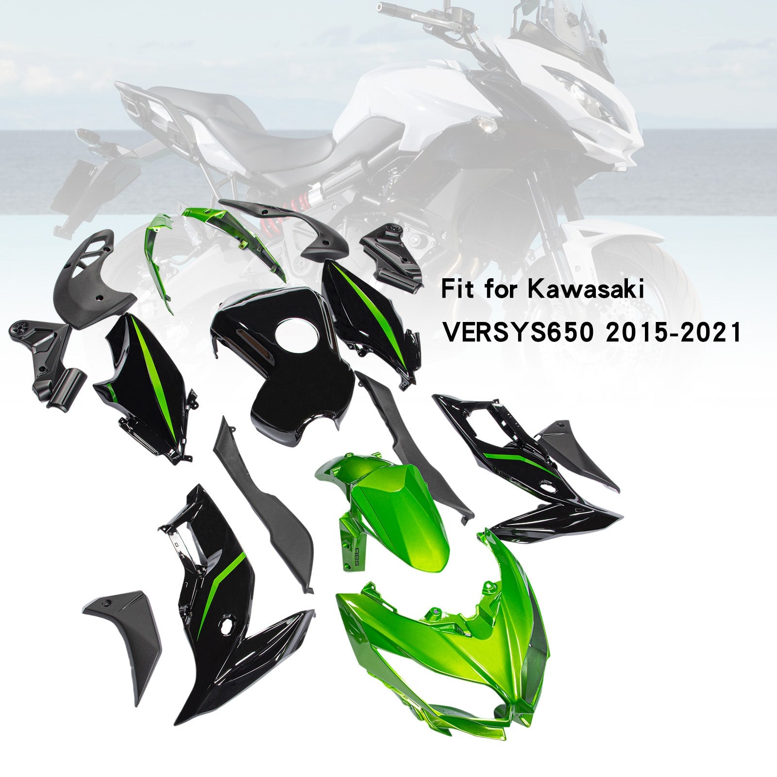 Kit de carénage Kawasaki VERSYS650 2015-2021, carrosserie en plastique ABS