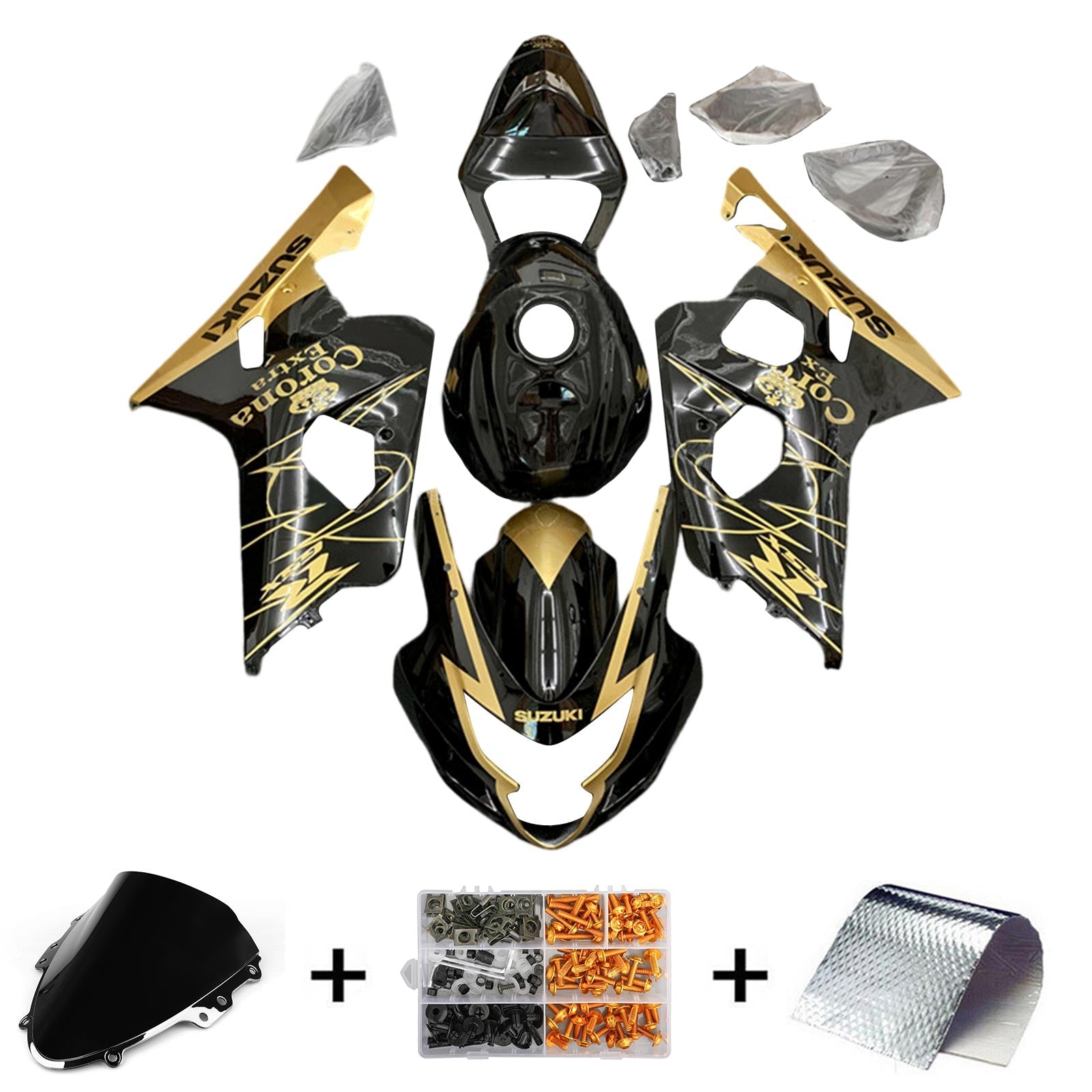 2004-2005 Suzuki GSXR 600/750 K4 Kit de carénage carrosserie plastique ABS