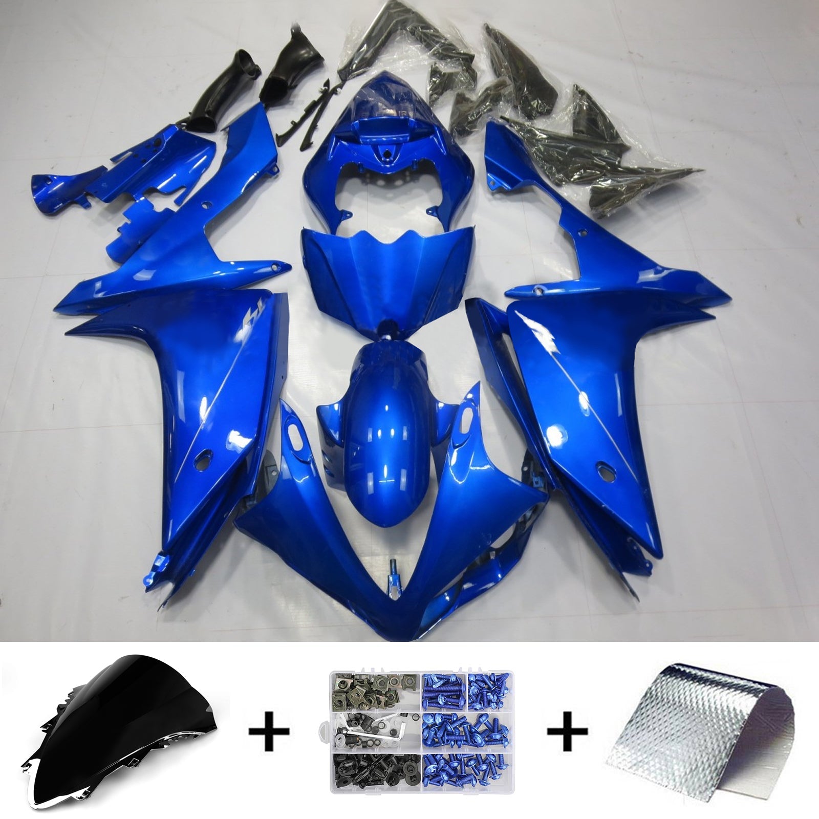 2007-2008 Yamaha YZF 1000 R1 Kit de carénage carrosserie plastique ABS