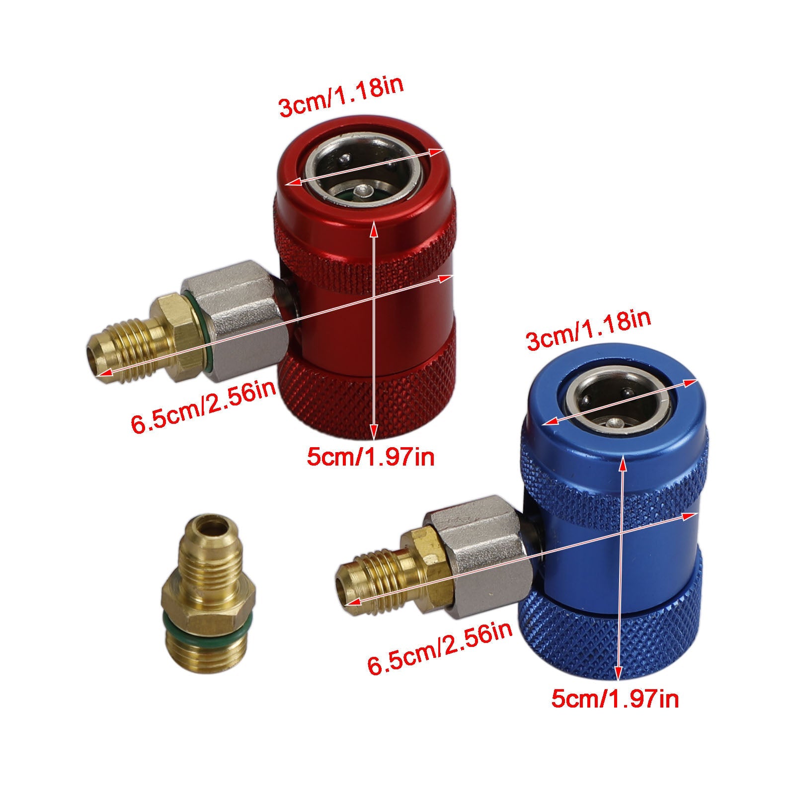 A/C R134A Snelkoppeling Adapter Spruitstukconnector 1/4" Sae Hvac Hoog&Lage kant