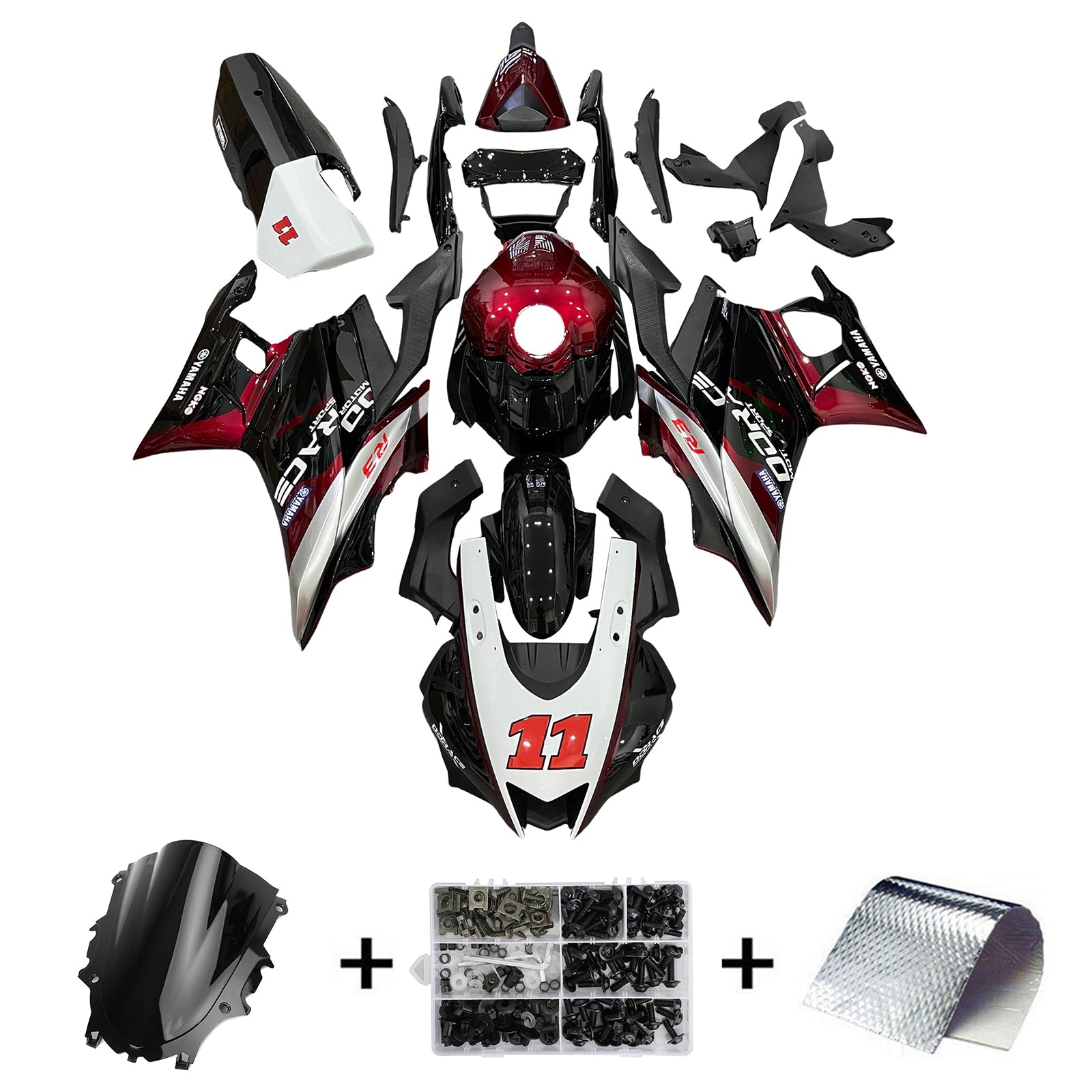 Kit de carénage Yamaha YZF-R3 R25 2019-2021, carrosserie en plastique ABS