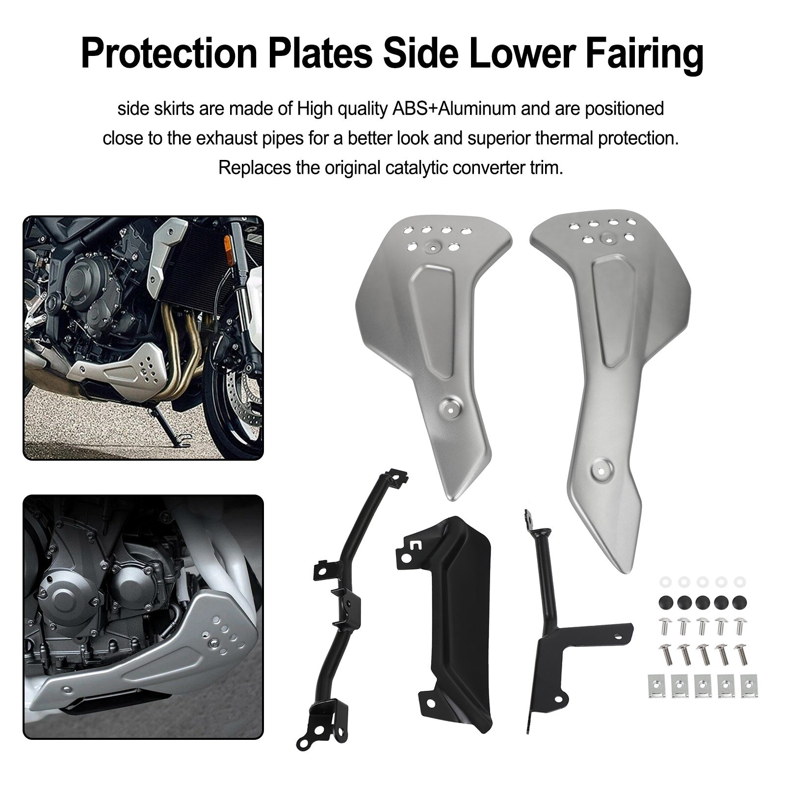2021 Trident 660 Nedre motor Magebeskyttelsesplater Side Fairing Generic