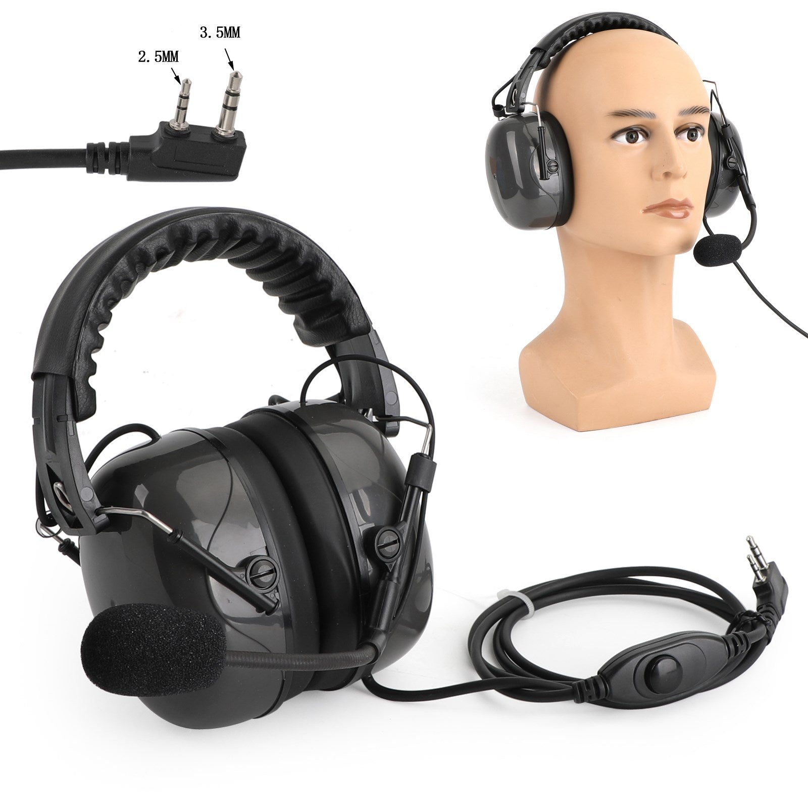 TK3107 TK3200 TK2160 BaoFeng BF-888S Ruisonderdrukkende overheadheadset