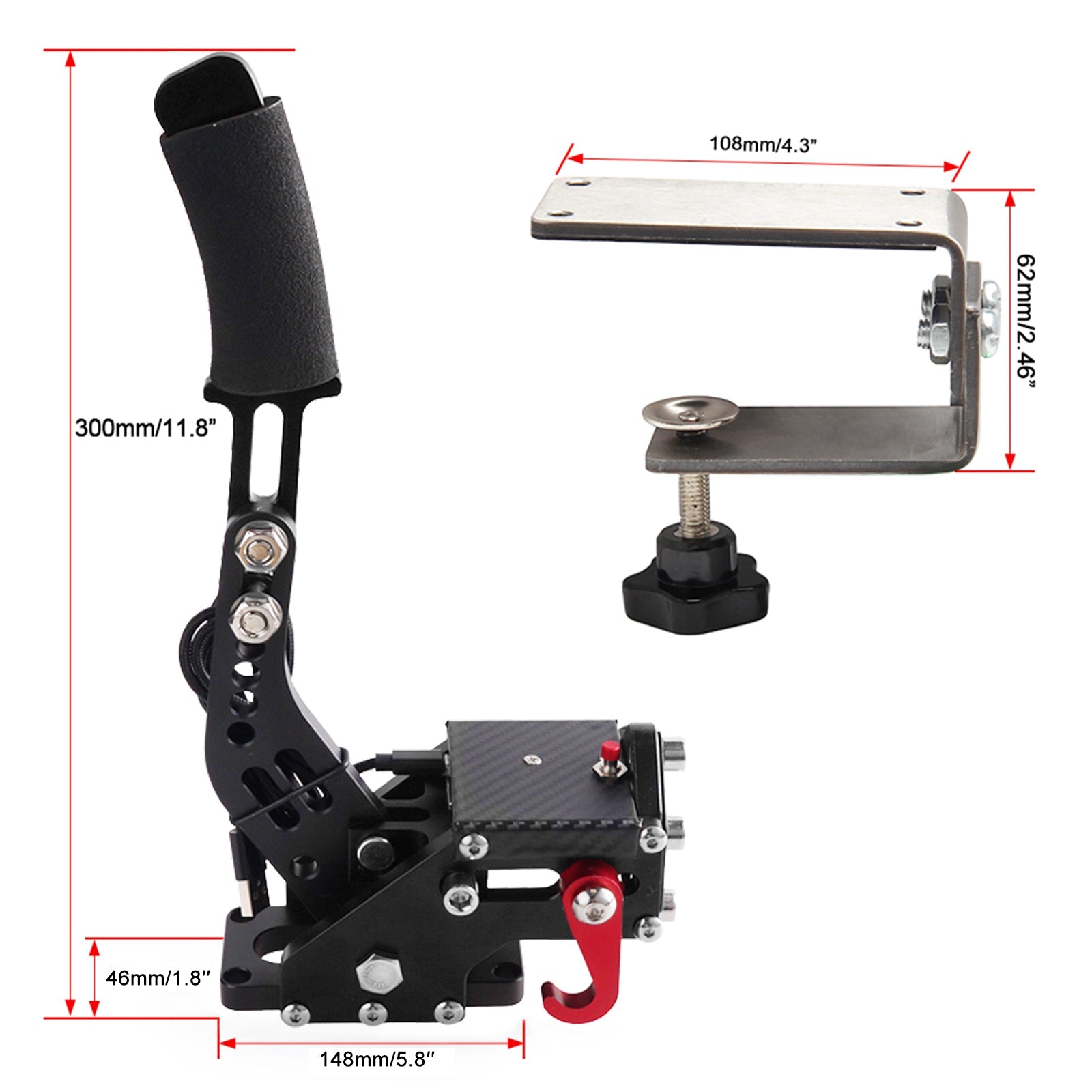 14bit X1 XSS XSX Xbox USB3.0 Sim Handbrake for Racing Games Ratt Stativ G920 Svart