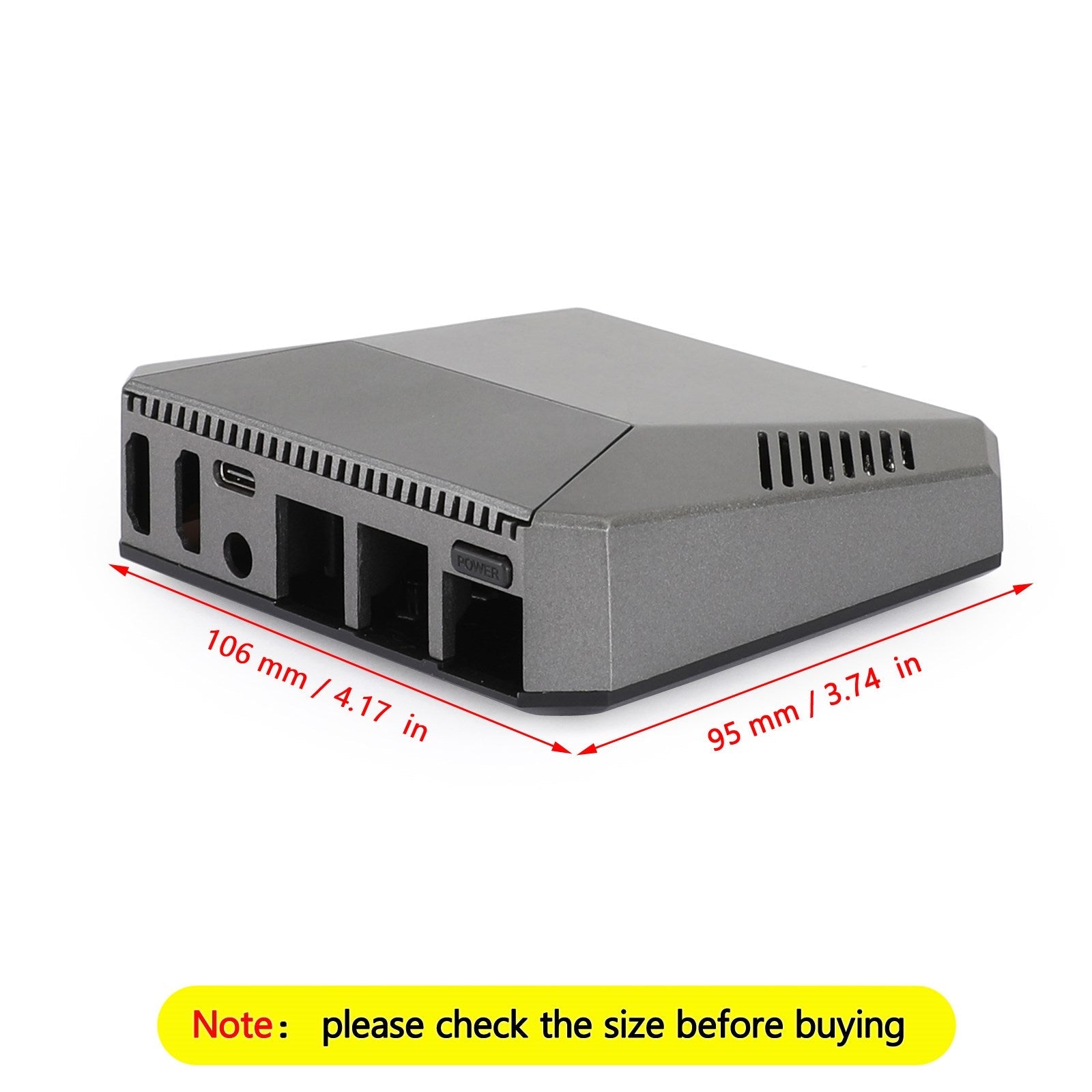 Caja de aluminio 2021 para Raspberry Pi 4 con botón de encendido seguro para Argon One