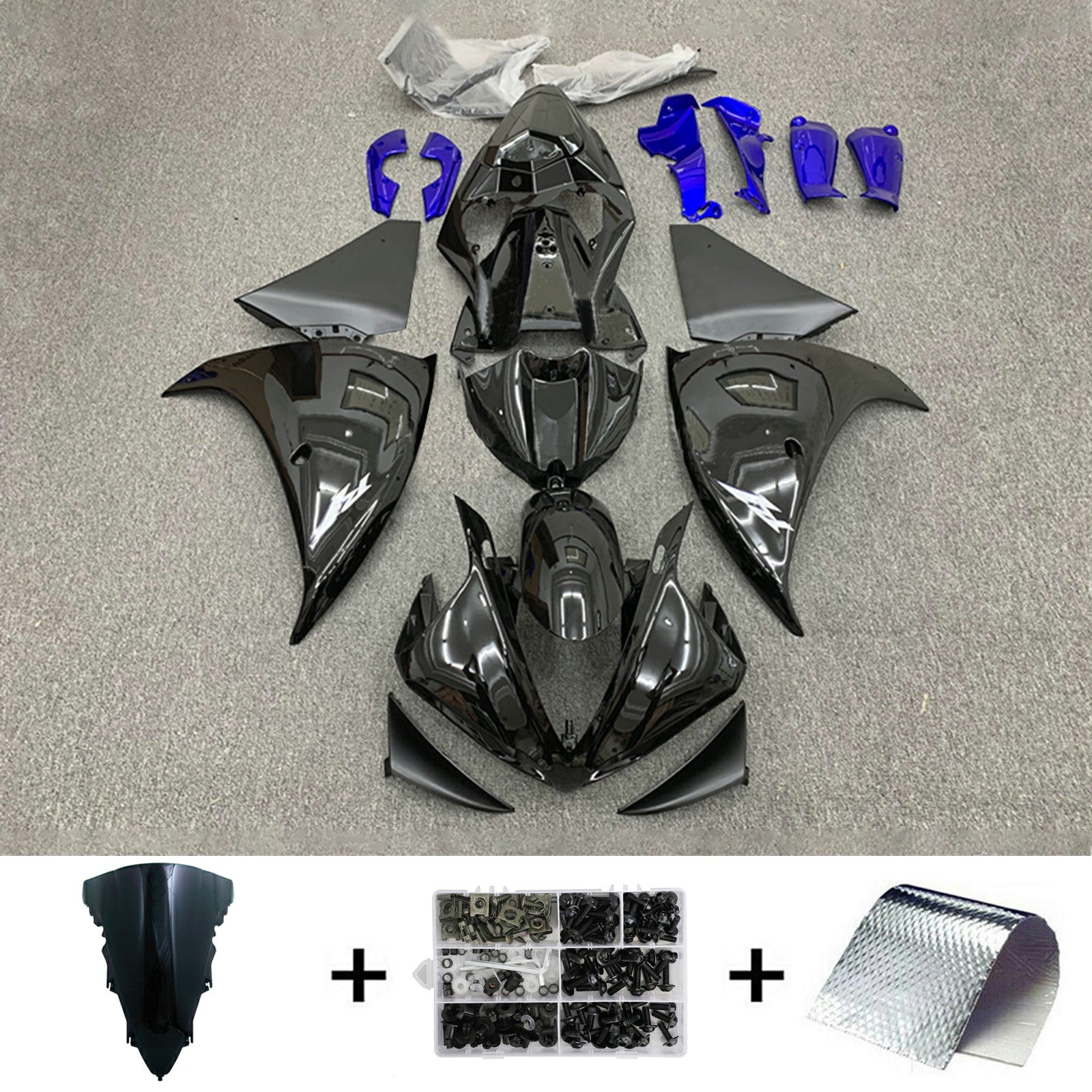 2009-2011 Yamaha YZF 1000 R1 Kit de carenado de inyección Carrocería Plástico ABS # 162