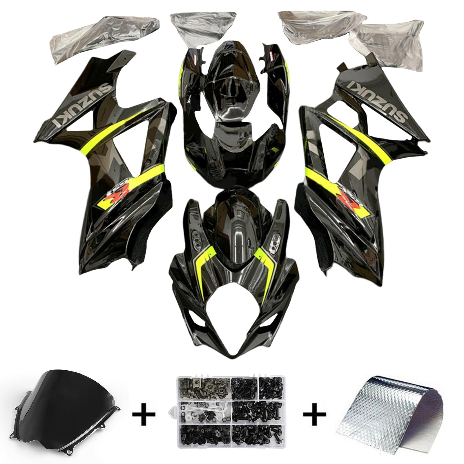 2007-2008 Suzuki GSXR1000 K7 Kit de carénage carrosserie plastique ABS