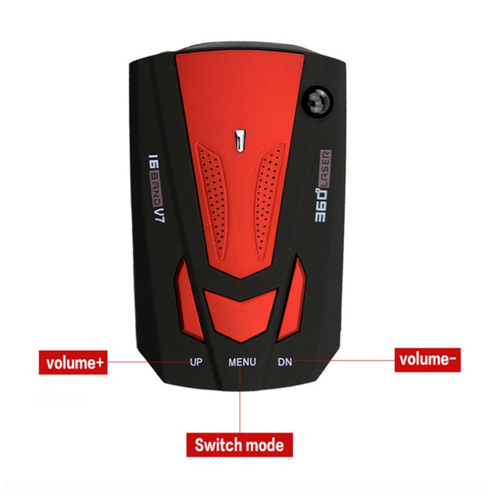 Velocímetro de Radar móvil para perro electrónico V7, interruptor chino, inglés, ruso y tailandés