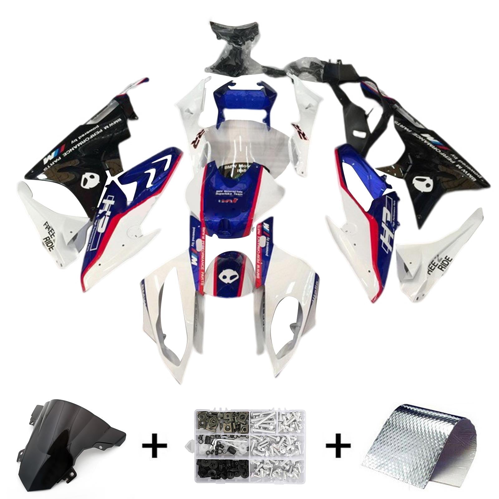 2017-2018 BMW S1000RR Kit Carénage Carrosserie Plastique ABS