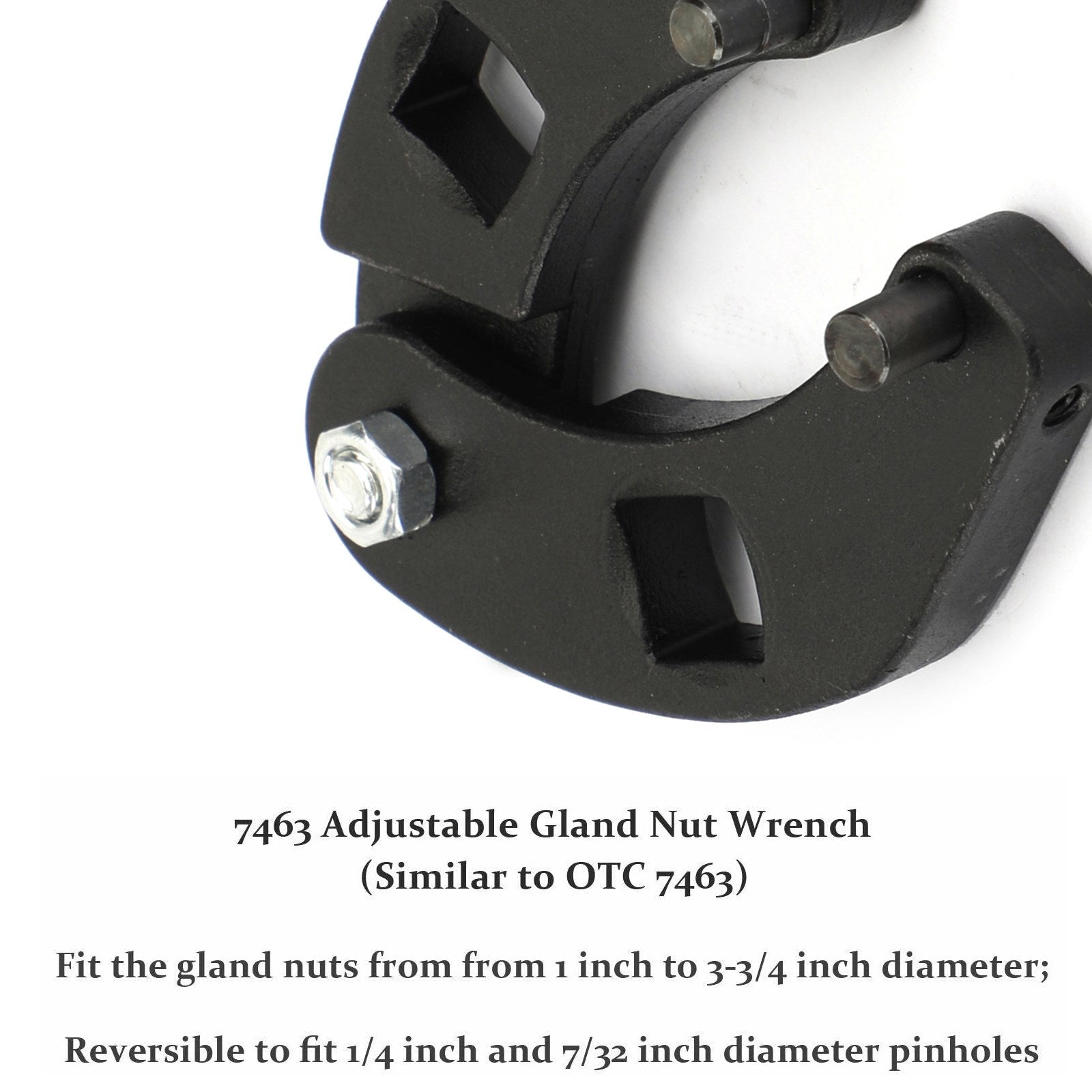 Justerbar körtelmutnyckel 7463 Små stiftskangerverktyg för hydrauliska cylindrar generiska