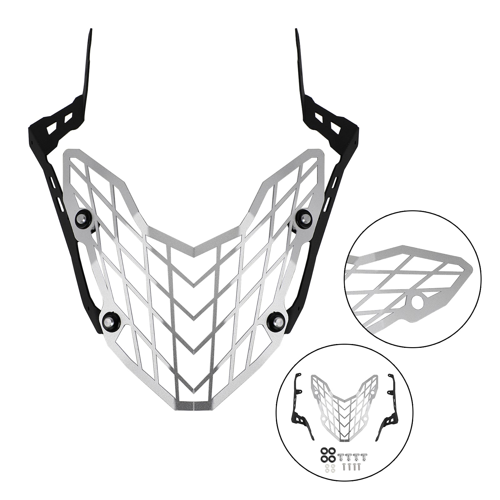 Honda CB500X 2019 2020 Hovedlysbeskytter Grill Guard Cover CNC Silver