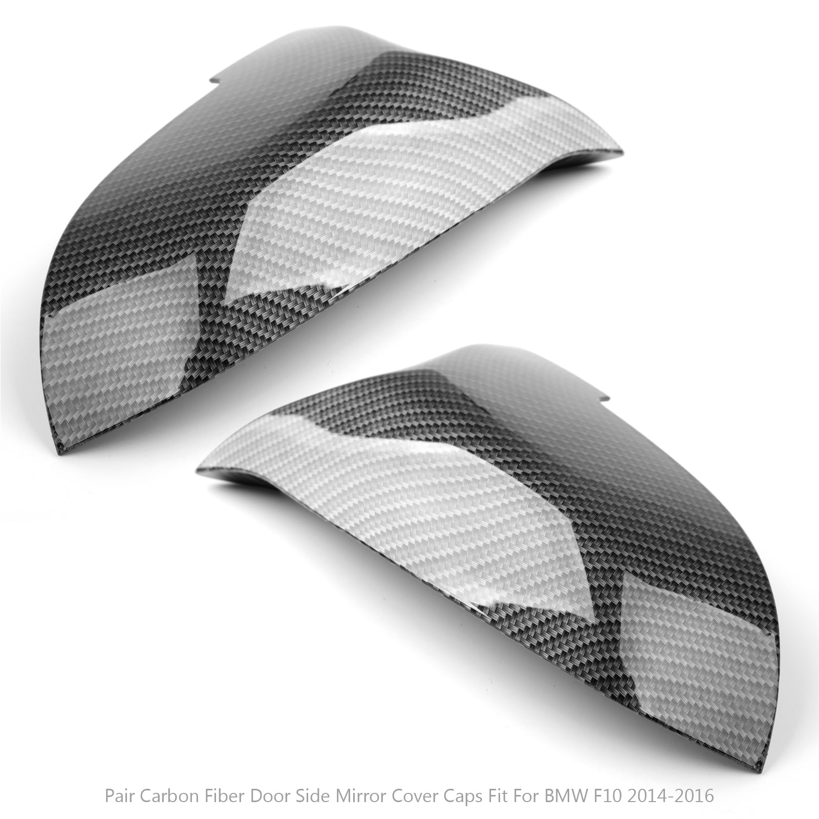 Paar Carbon Fiber Side Achteruitkijkspiegel Cover Caps Voor BMW F10 F18 2014-2016 Generiek