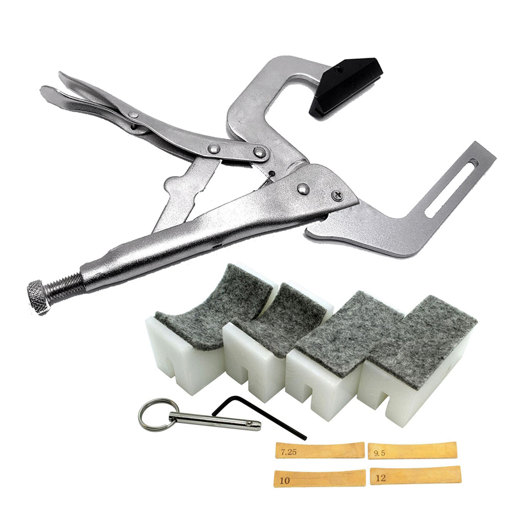 Guitar handhållen fretpressklämma med 4 vadderade nackpressar gitarrreparationsverktyg