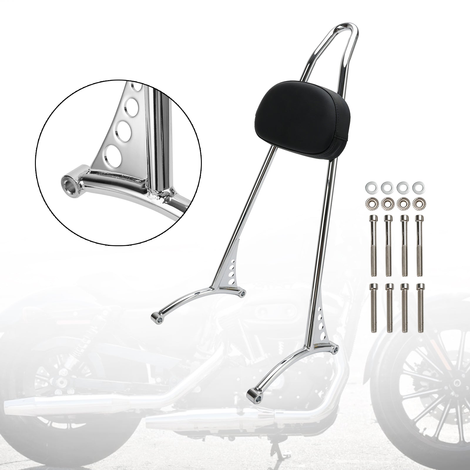Dossier de barre Sissy passager pour Sportster Iron 883 1200 XL 48 72 2004-plus tard
