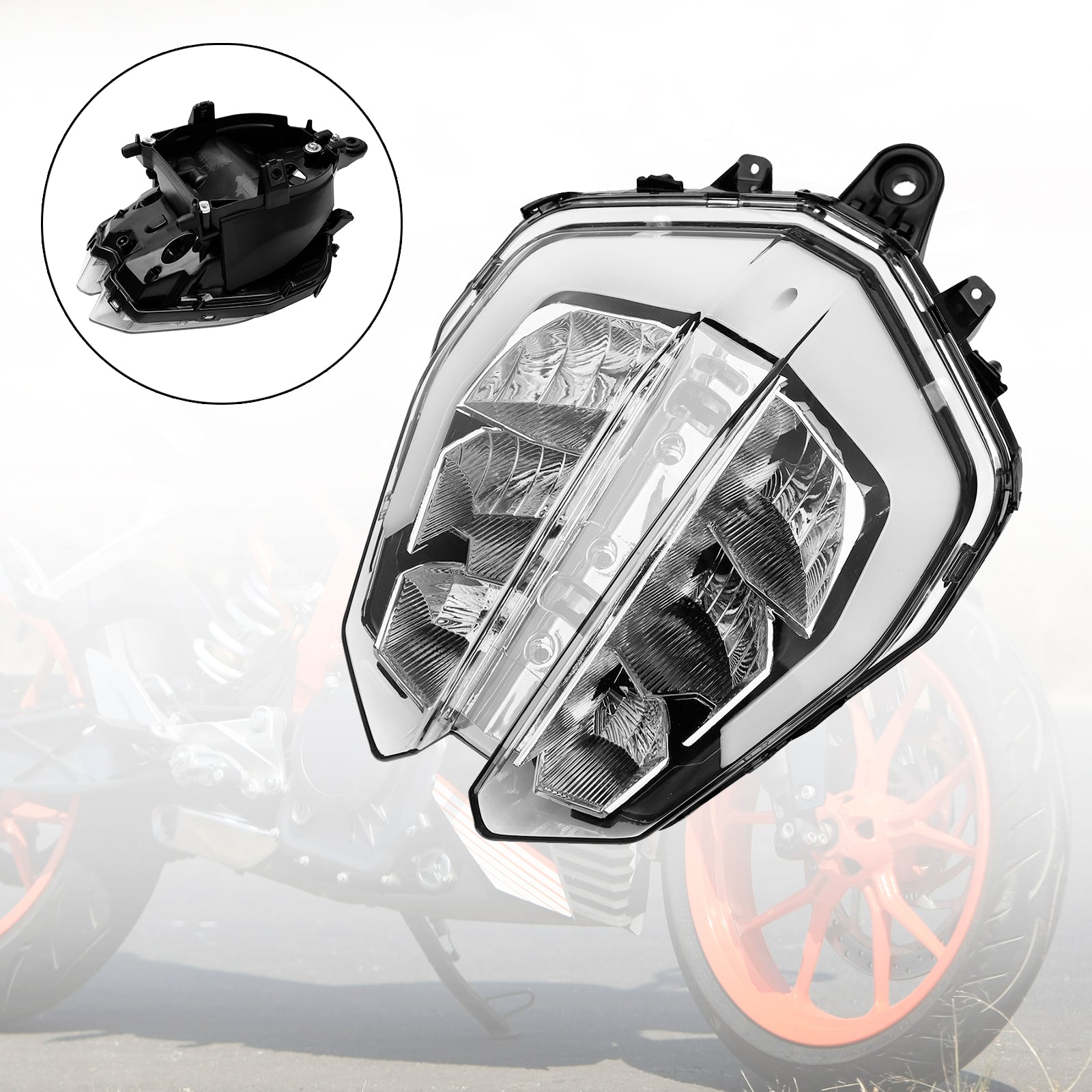 2018-2019 KTM Duke 390 Headlamp Headlight Guard Protector Grill Led Plastic